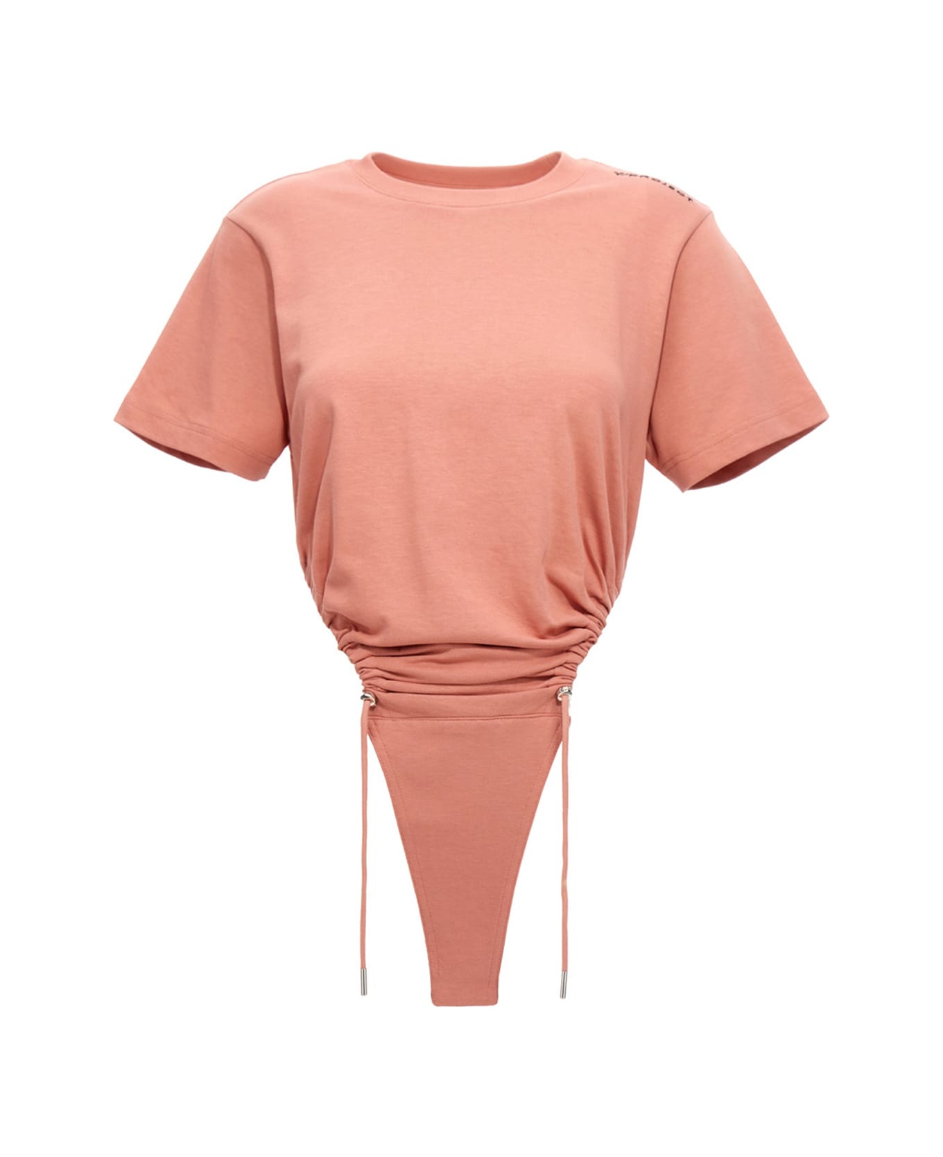 Y/Project Body Ruched Ricamo Logo - Pink