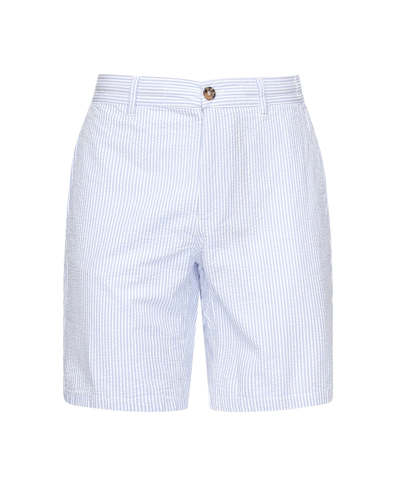 MC2 Saint Barth Ischia Striped Shorts - LIGHT BLUE/WHITE