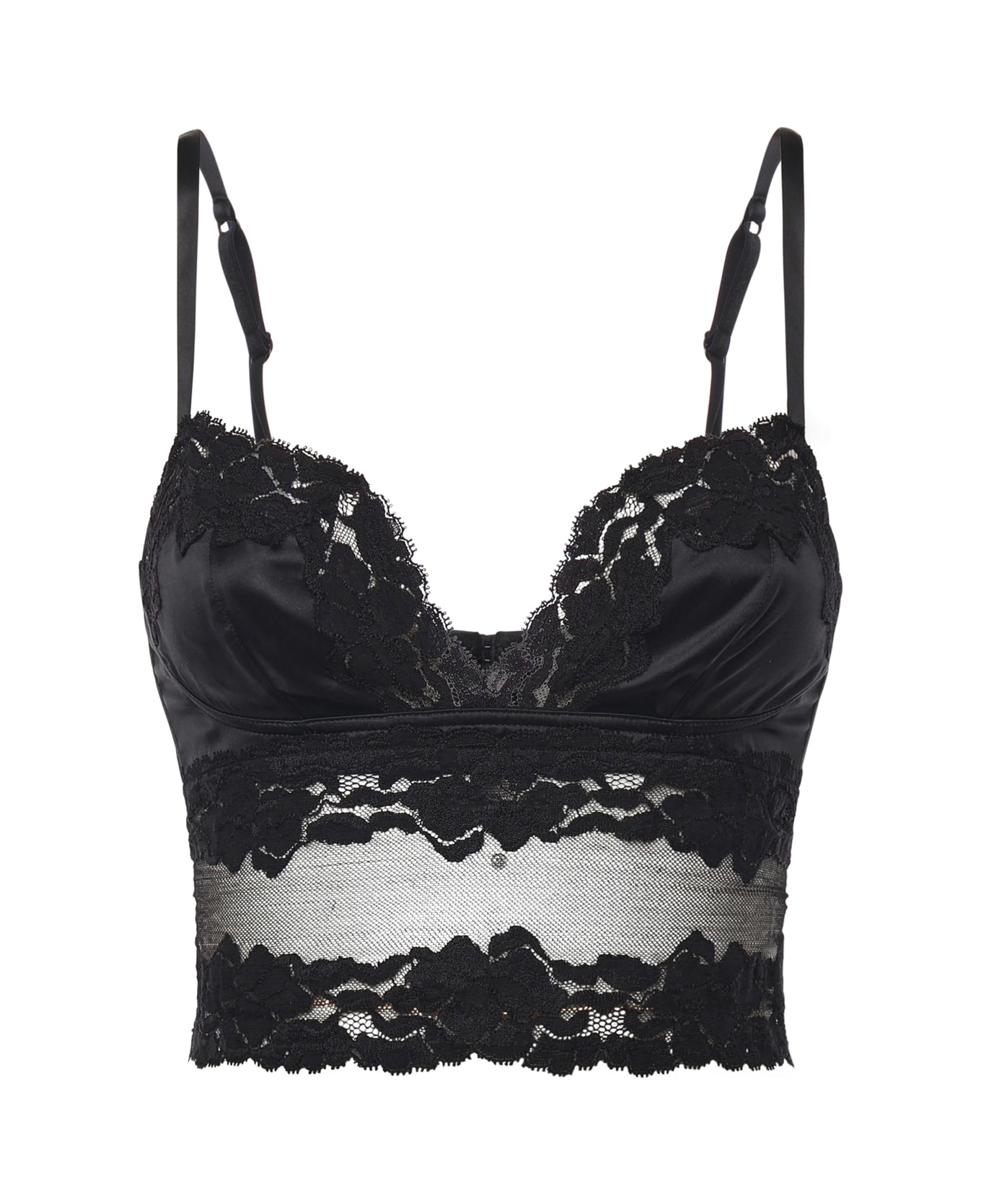 Dolce 
Gabbana Lace And Satin Bra Top - Black