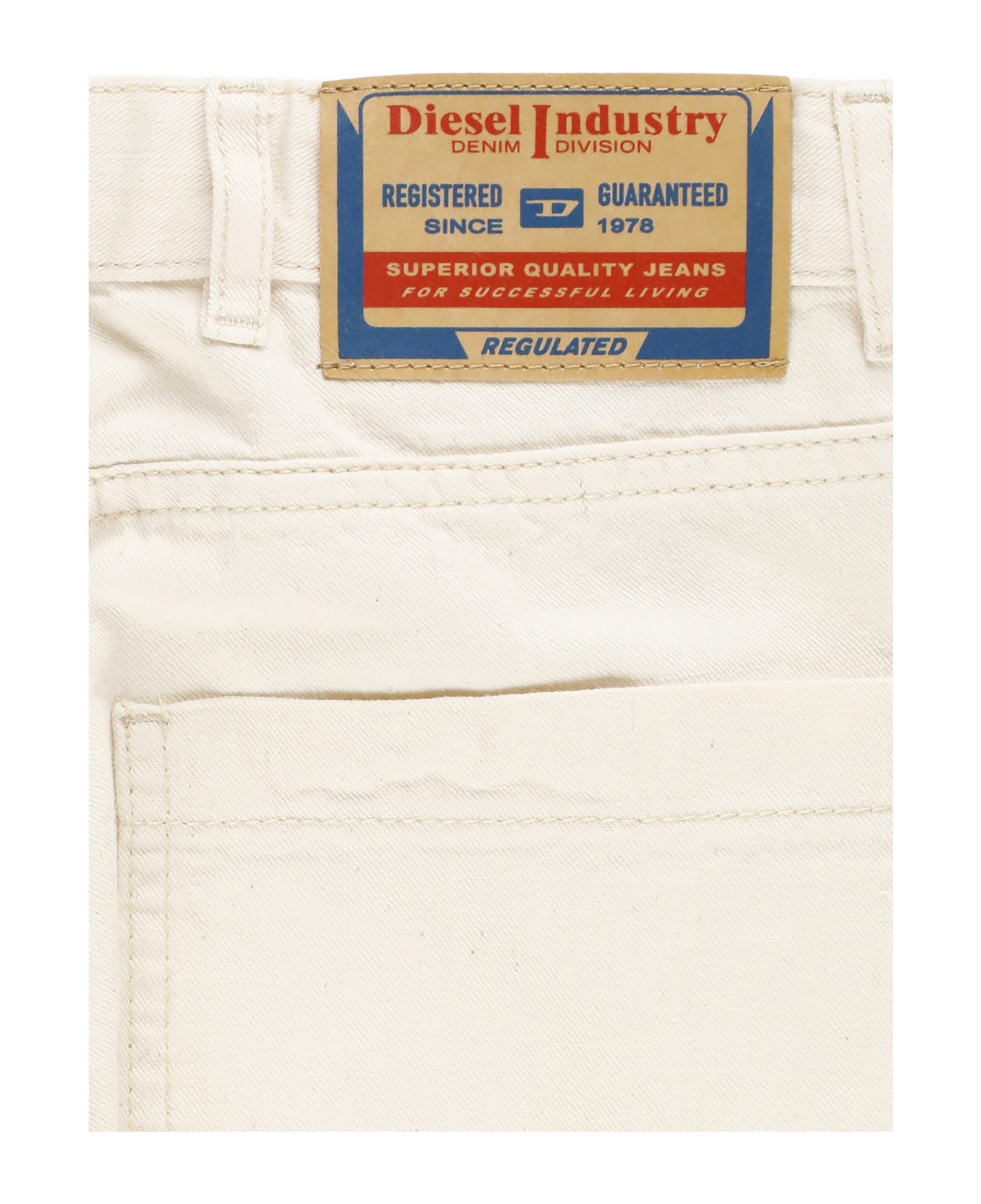 Diesel Argjx Cotton Pants - Ivory