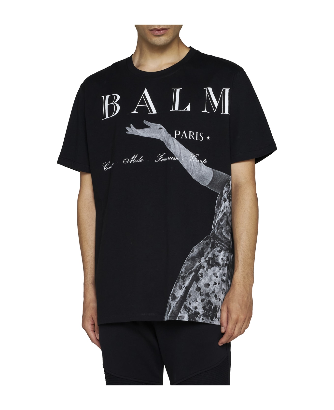 Balmain Jolie Madame Print T-shirt - Egp Noir Multi Gris