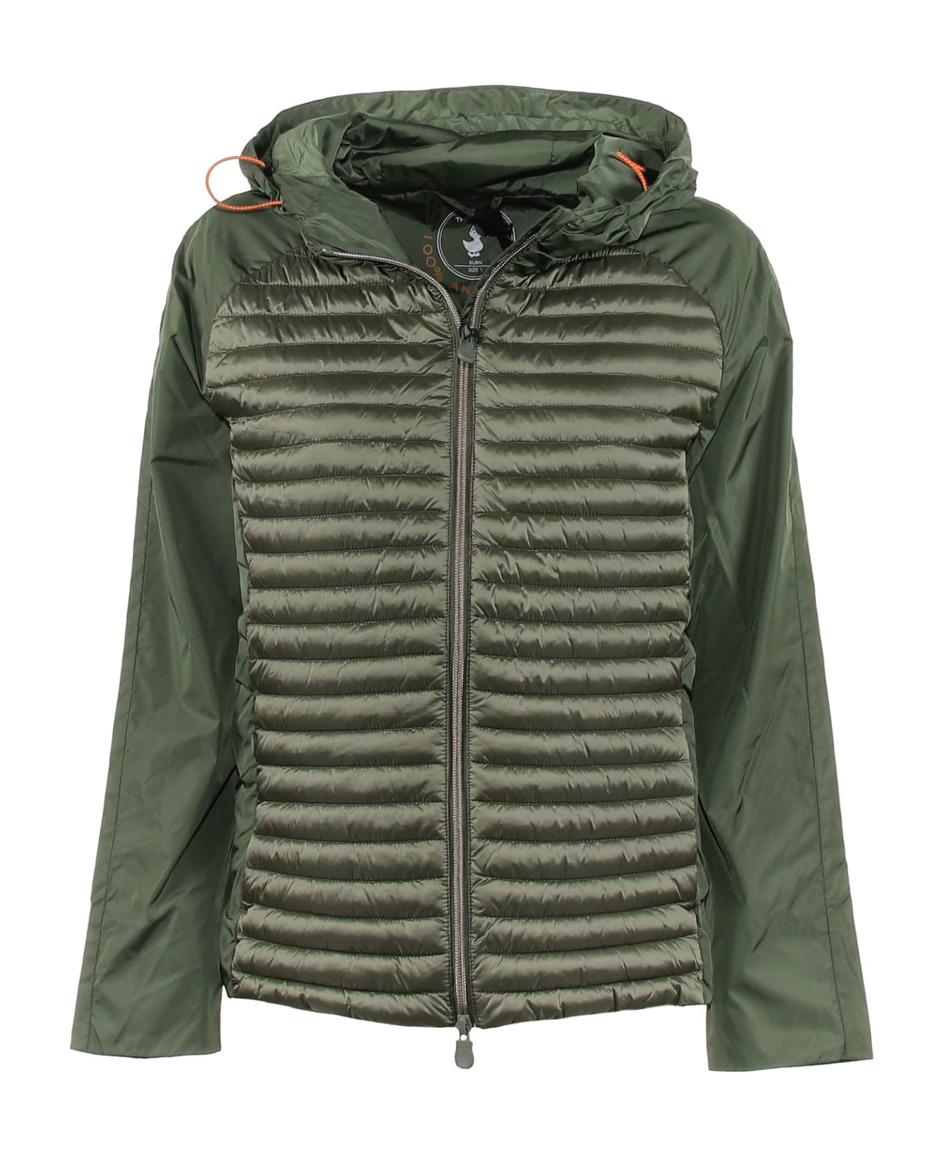 Save the Duck Quilted Down Jacket With Hood - VERDE