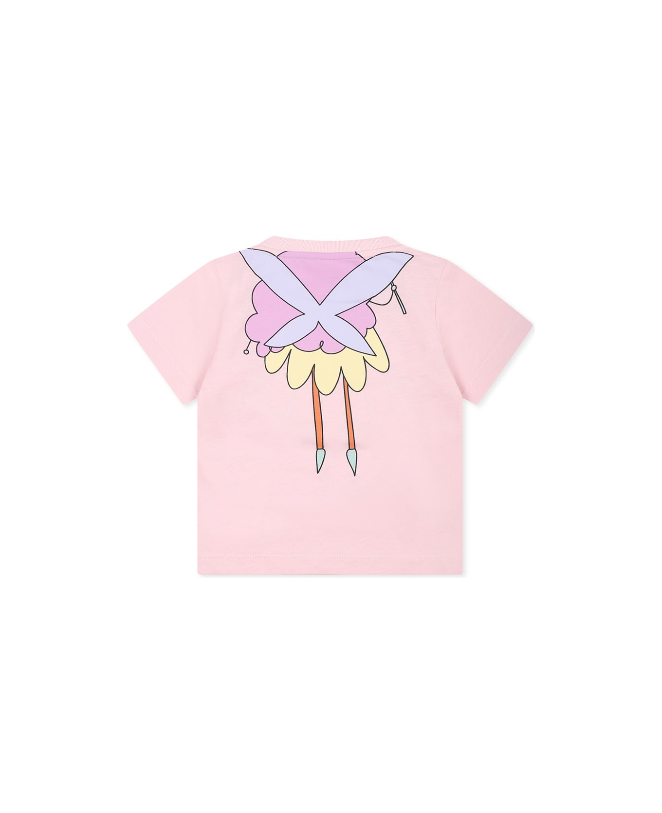 Stella McCartney Kids Pink T-shirt For Baby Girl With Fairy - Pink