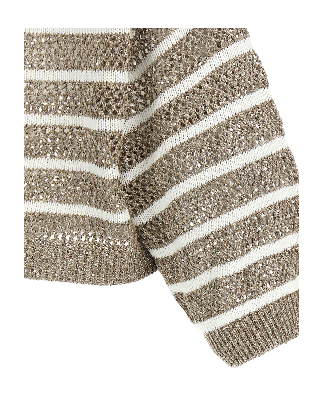 Brunello Cucinelli Pullover 
dazzling Ribbed Net
 - Nutshell+panama