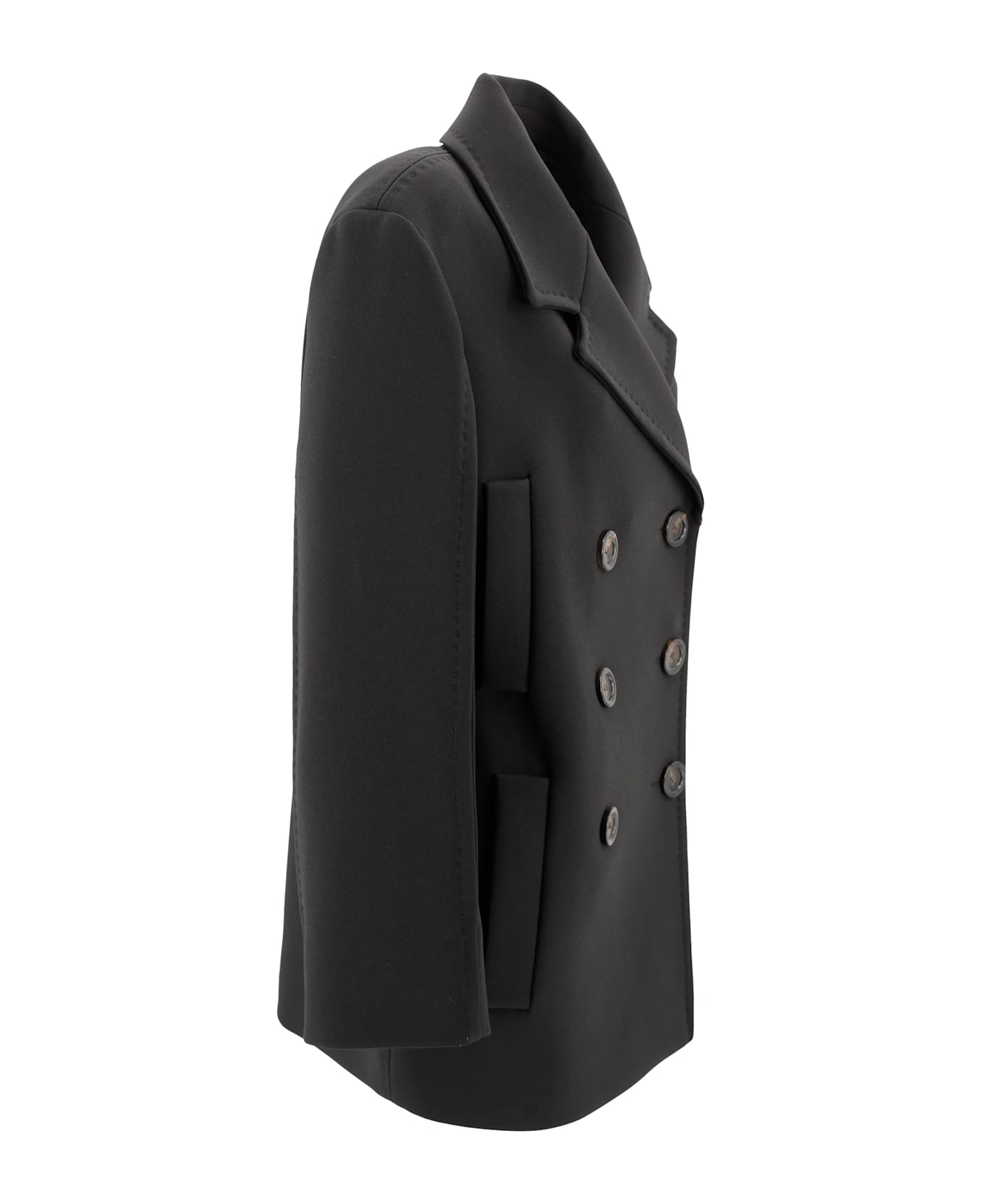 Max Mara Studio Double-breasted Caban - Black