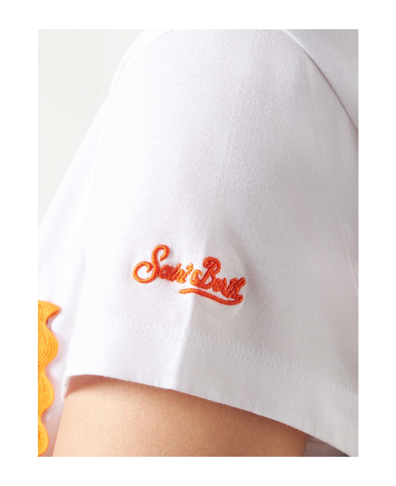 MC2 Saint Barth Woman Cotton T-shirt With Pocket - MULTICOLOR