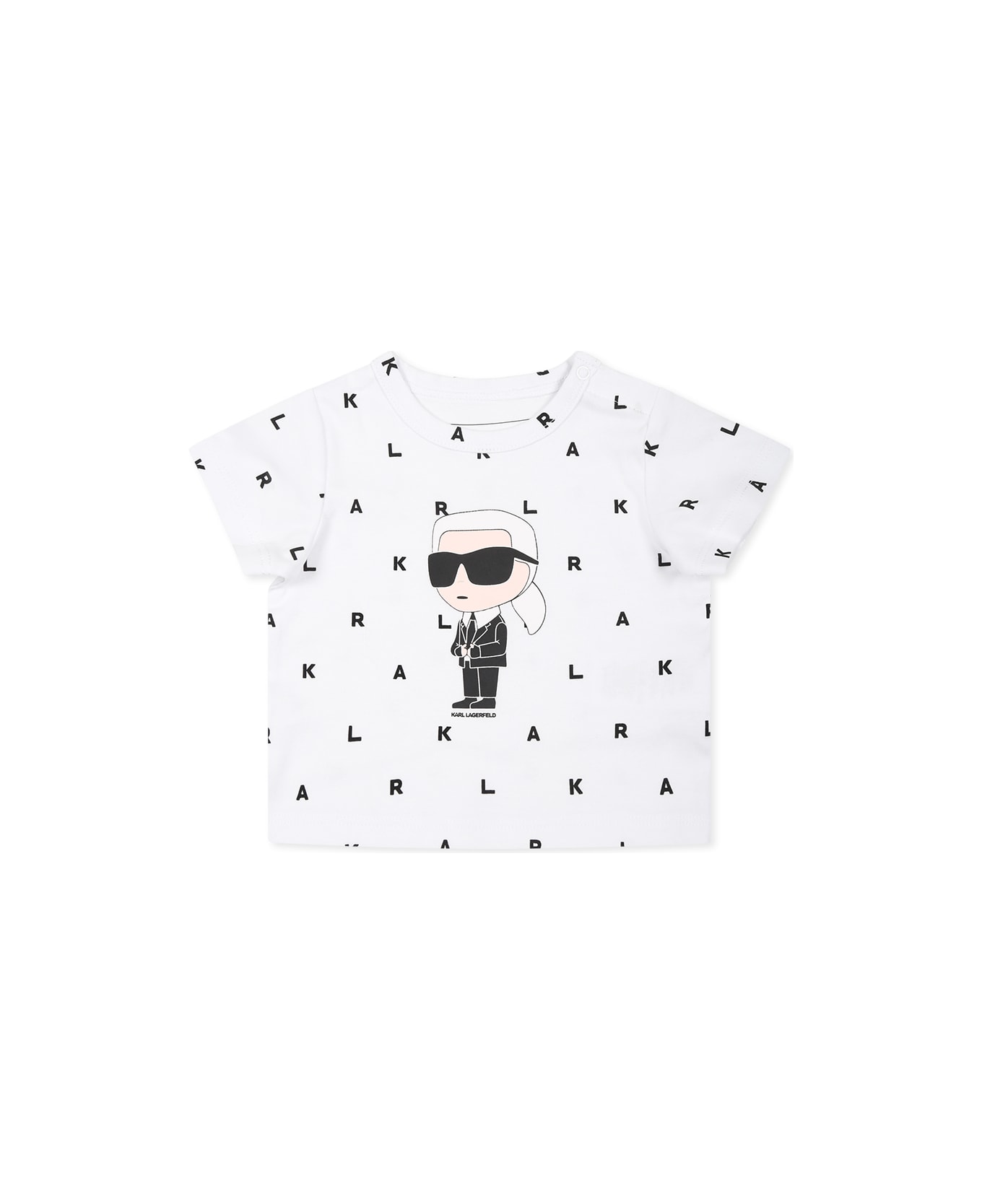 Karl Lagerfeld Kids Black Suit For Babykids With Karl Lagerfeld Print - Black