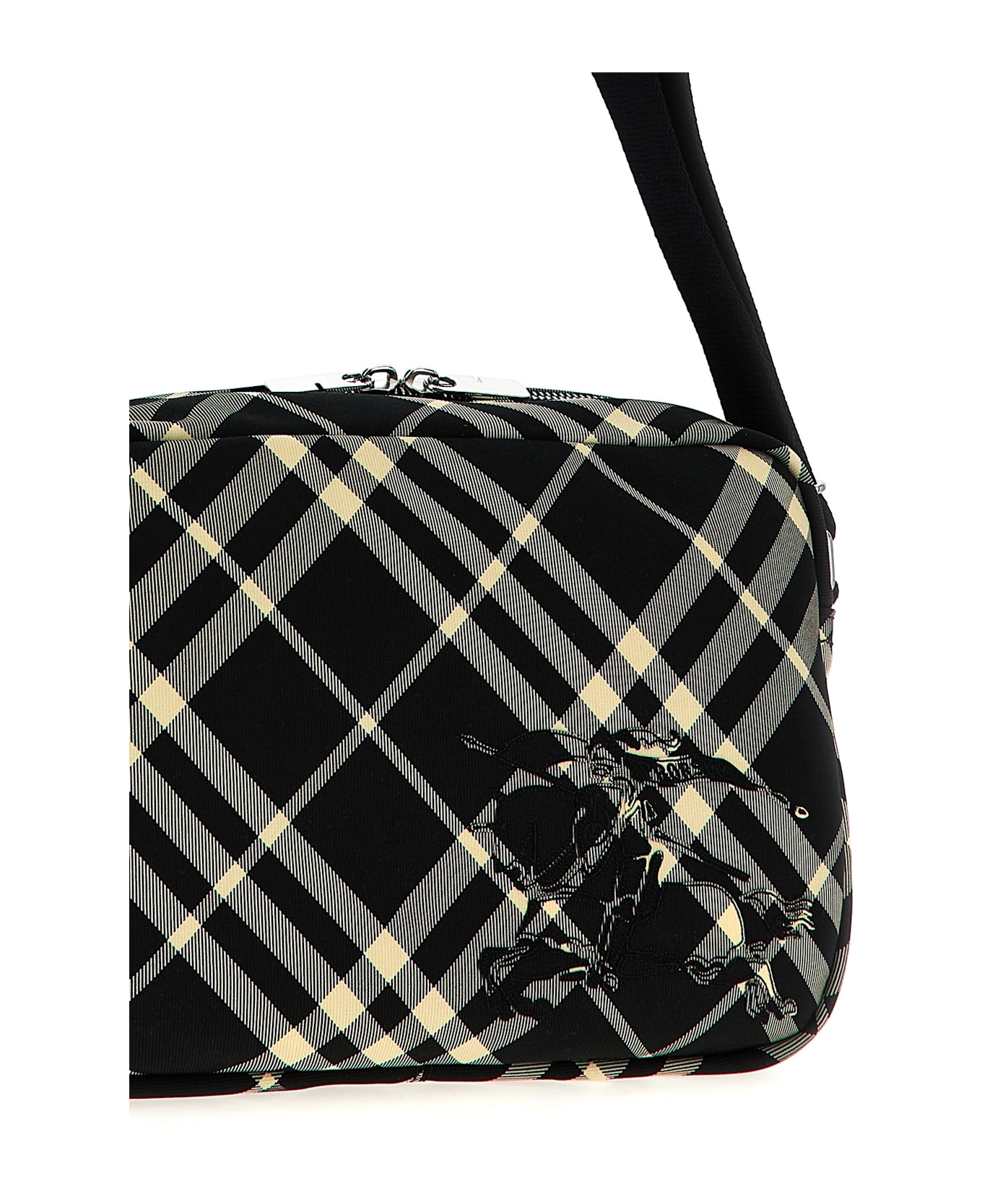 Burberry 'check' Crossbody Bag - Black  