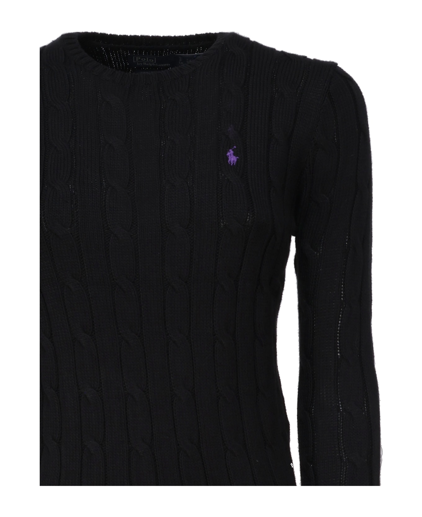 Polo Ralph Lauren Top With Embroidery - Black
