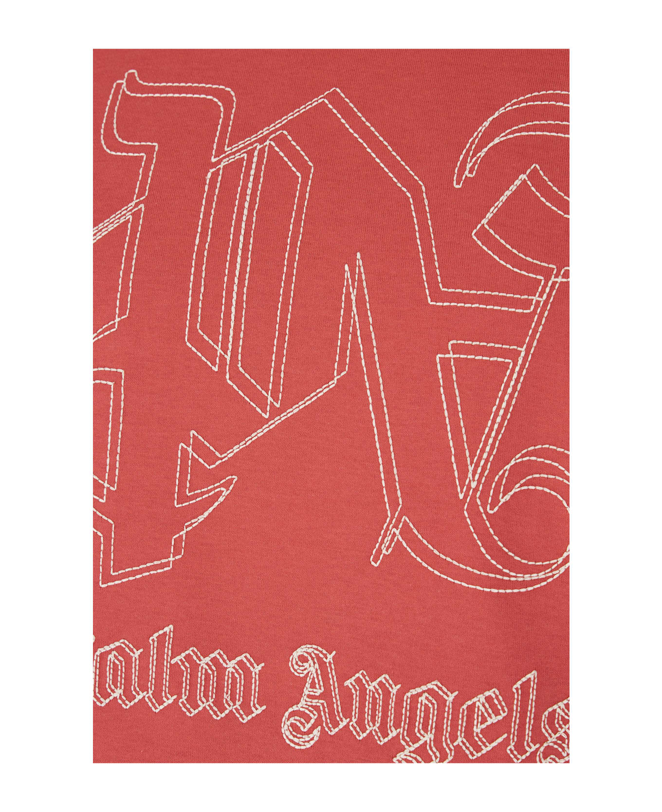 Palm Angels Red Cotton Oversize T-shirt | italist