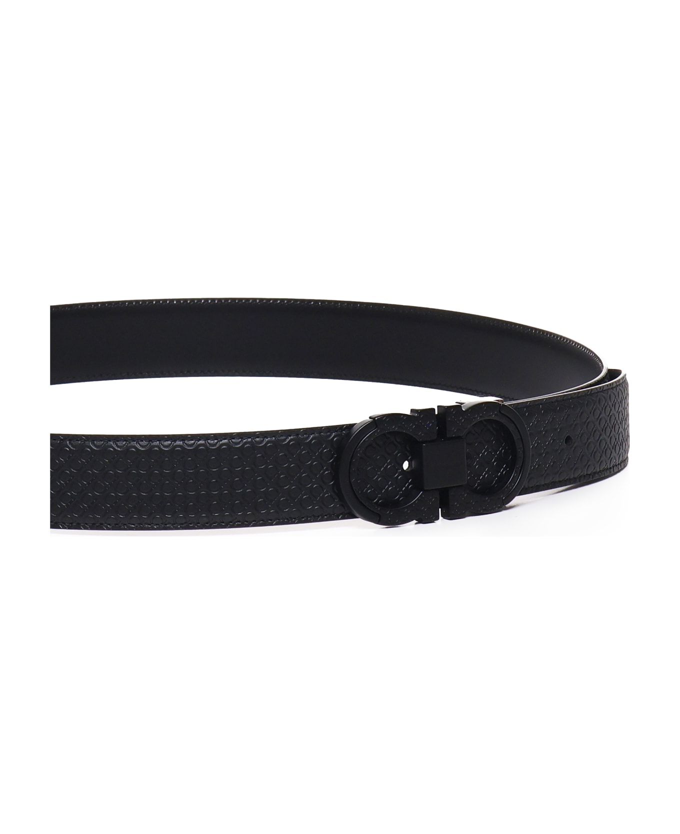 Ferragamo Gancini Belt Reversible - Black