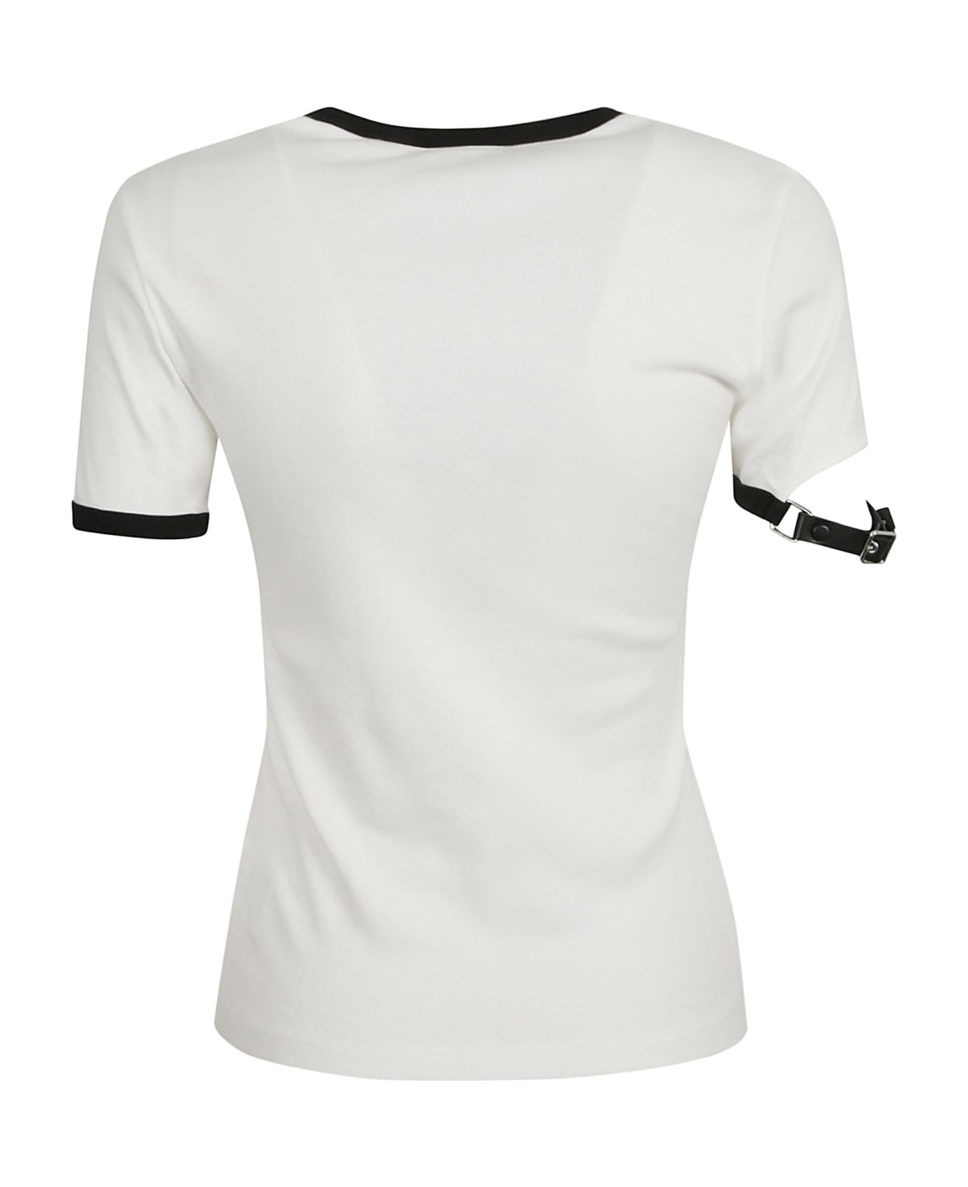 Courrèges Buckle Contrast T-shirt - Heritage White Tシャツ