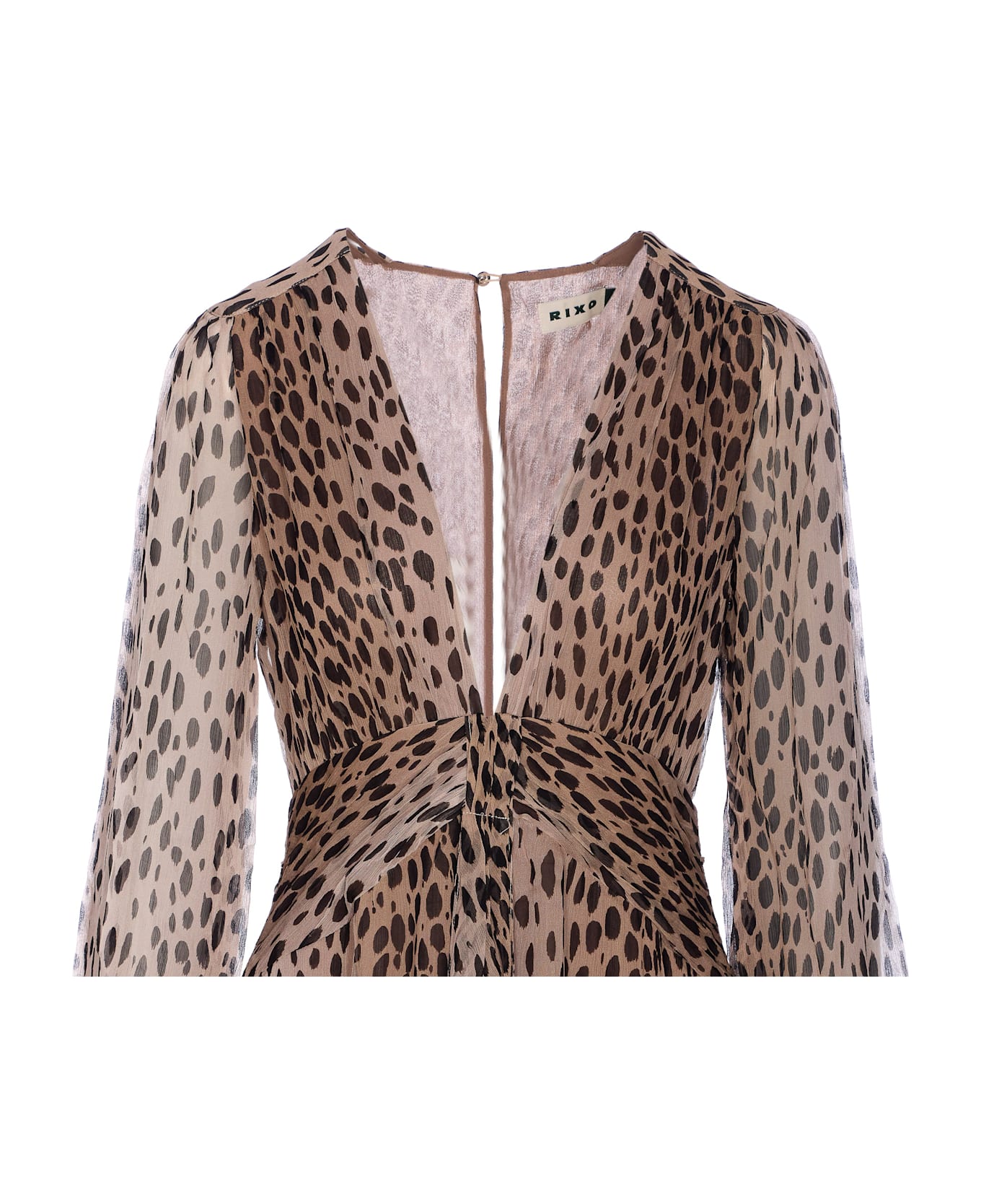 RIXO Meera Dress - Brown