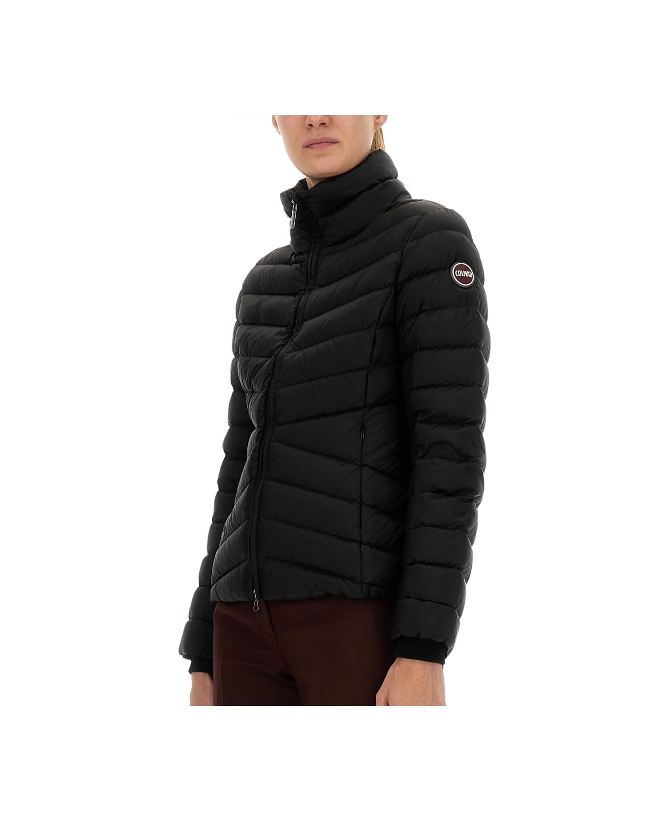 Colmar Down Jacket With Knitted Cuffs - BLACK