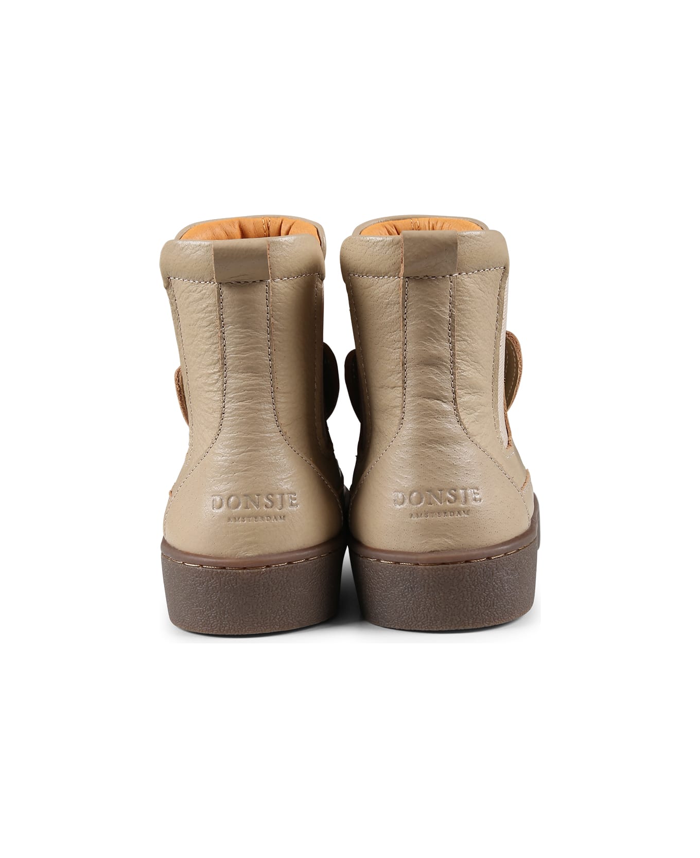 Donsje Beige Ankle Boots For Kids With Rabbit - Beige
