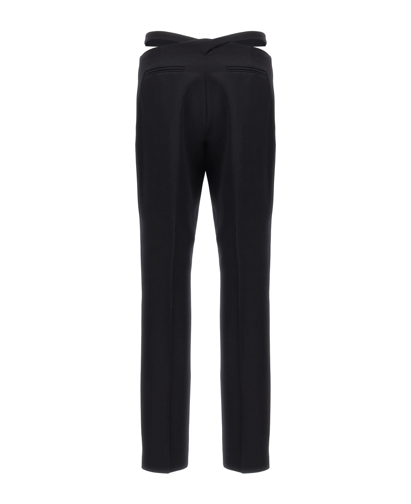 The Attico Belt Detail Trousers - Black