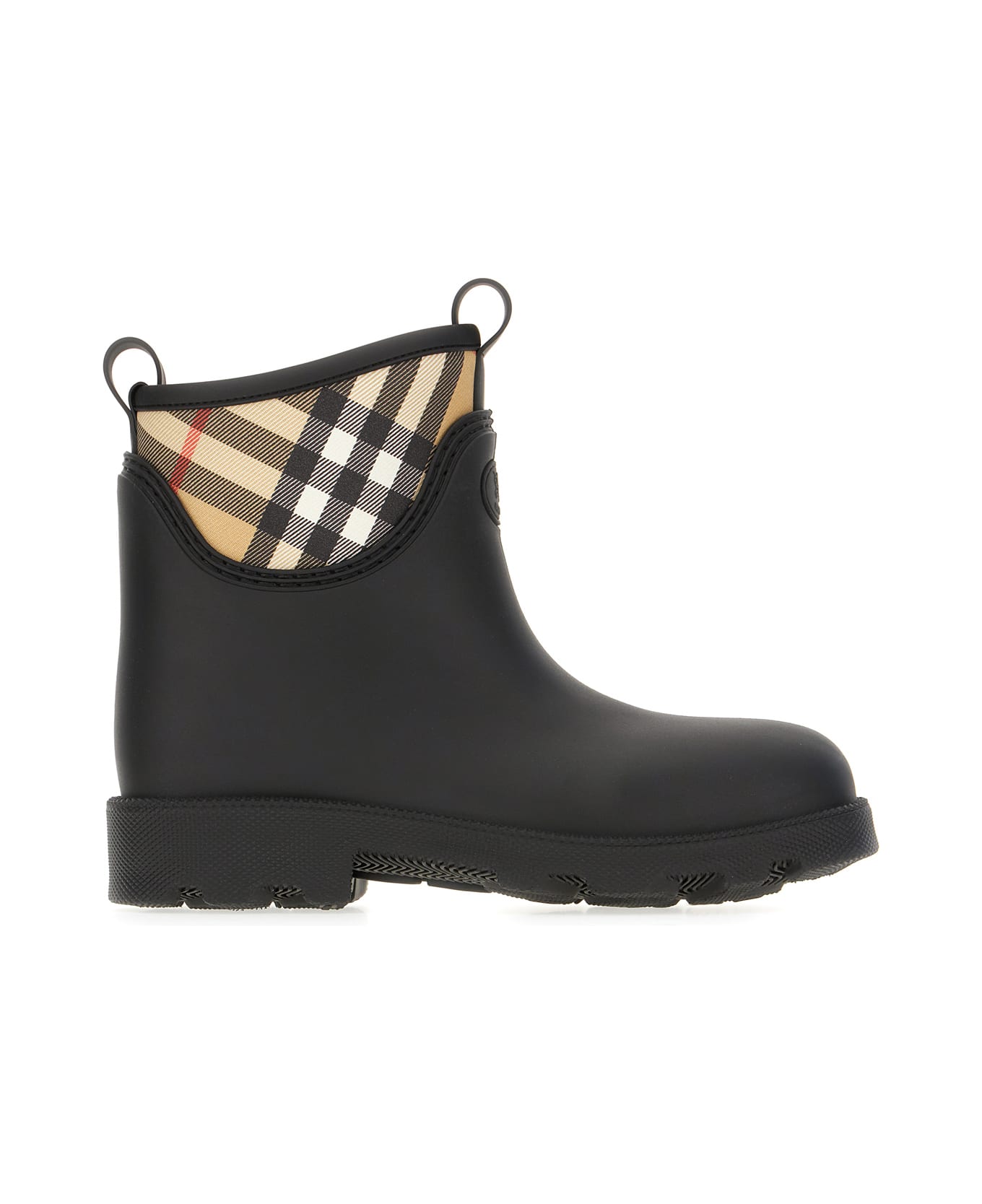 Burberry Black Rubber Ankle Boots - BLACK