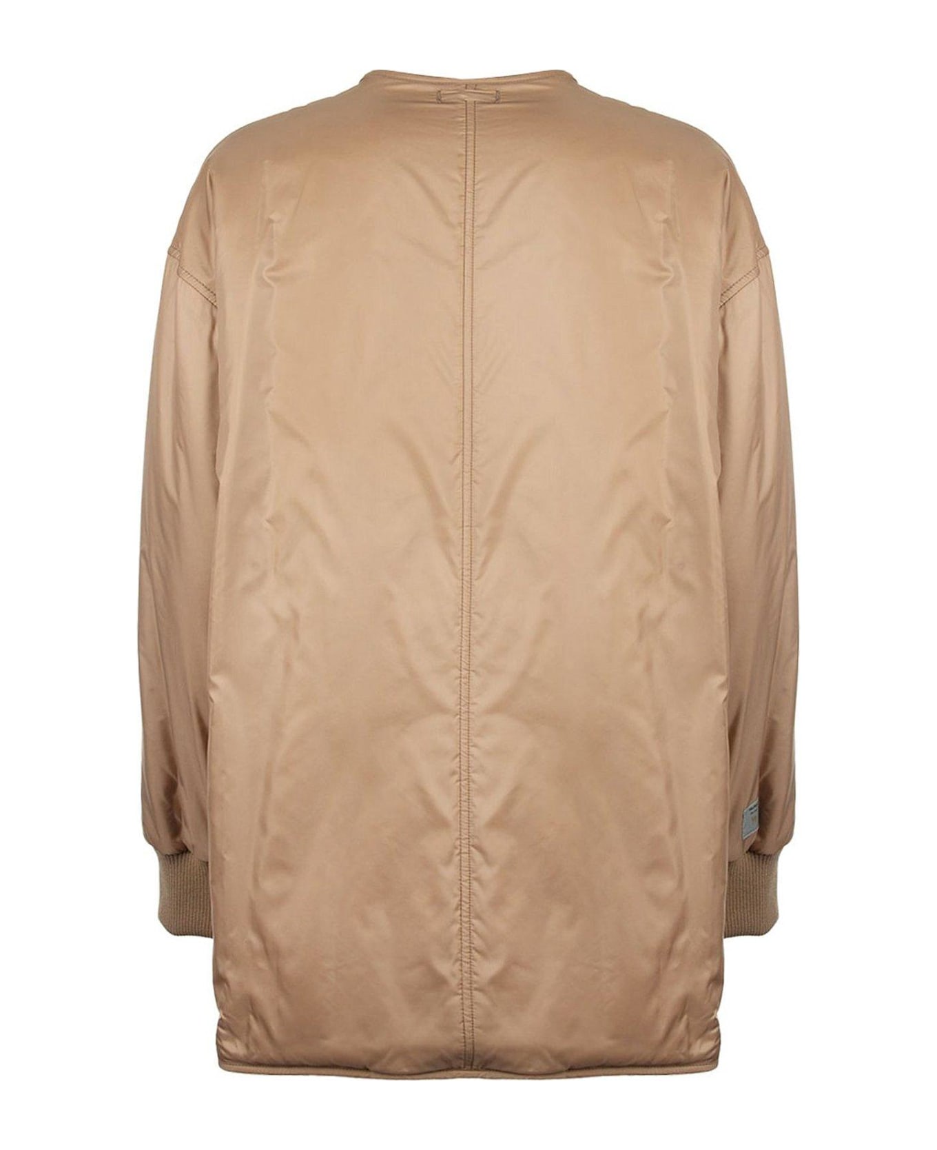 
S Max Mara Max Mara The Cube Button-up Crewneck Reversible Jacket - BEIGE