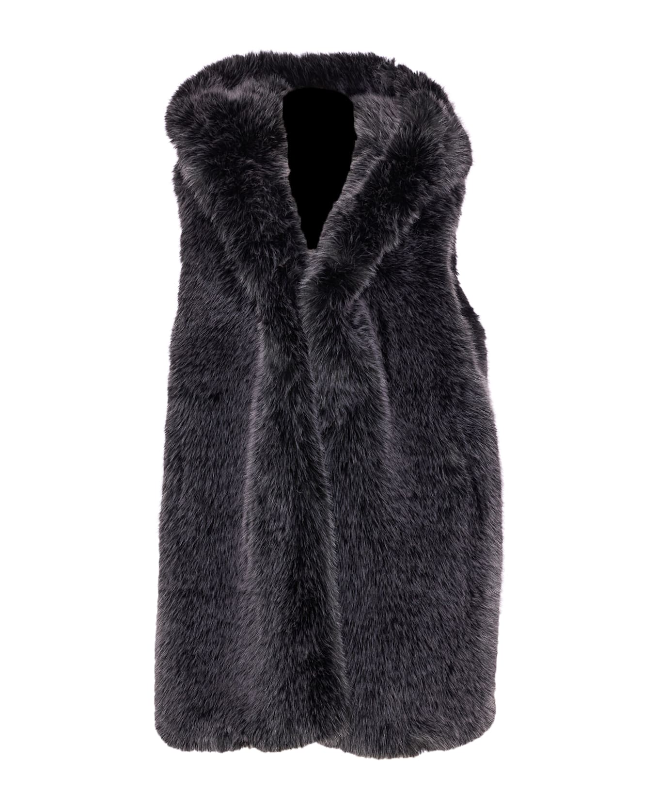 S.W.O.R.D 6.6.44 Faux Fur Vest - Black