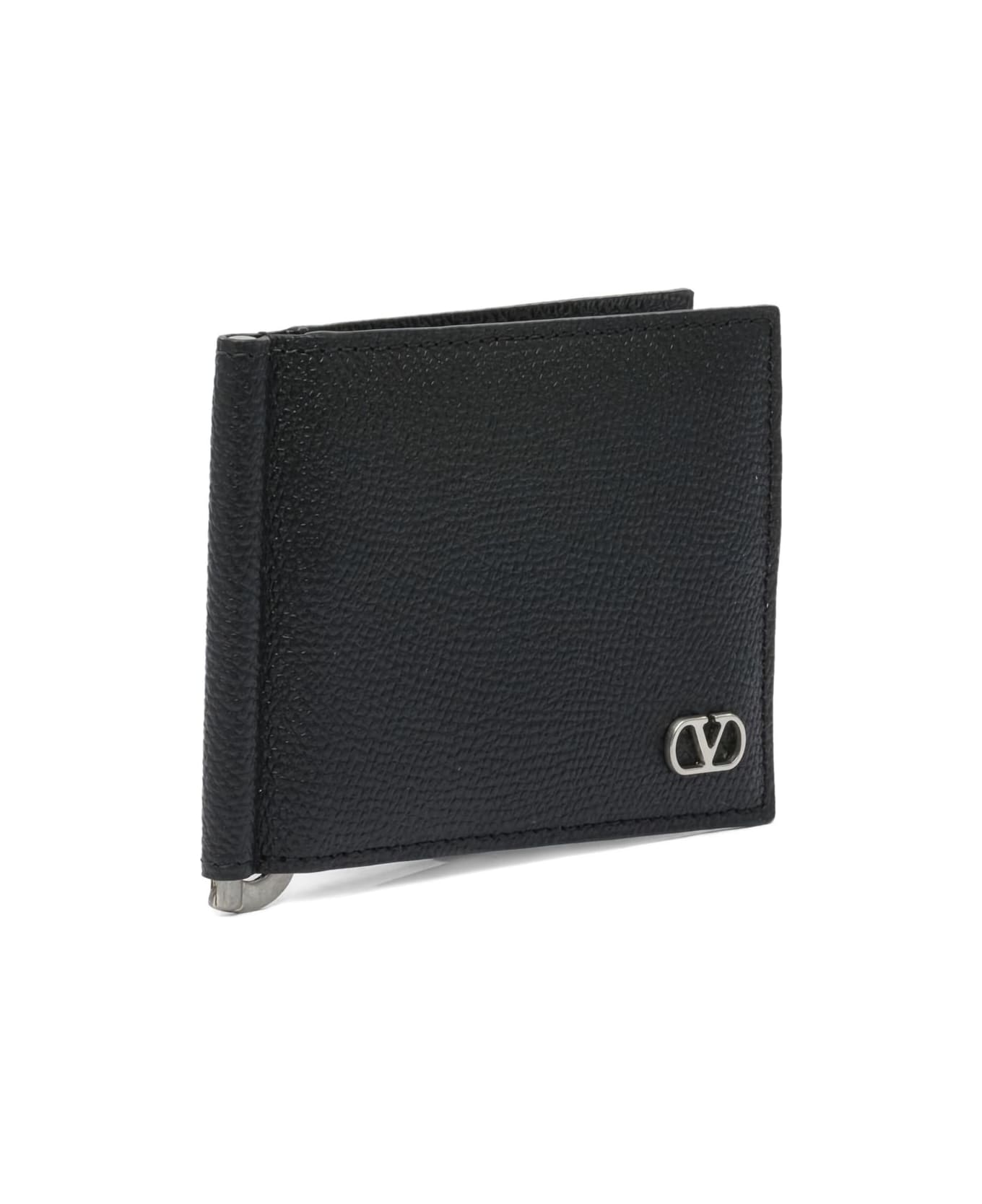Valentino Garavani Vlogo Leather Wallet - Black