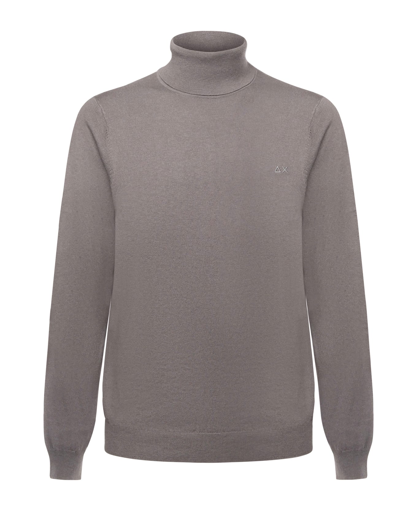 Sun 68 Cotton And Wool Turtleneck Sweater - Grey