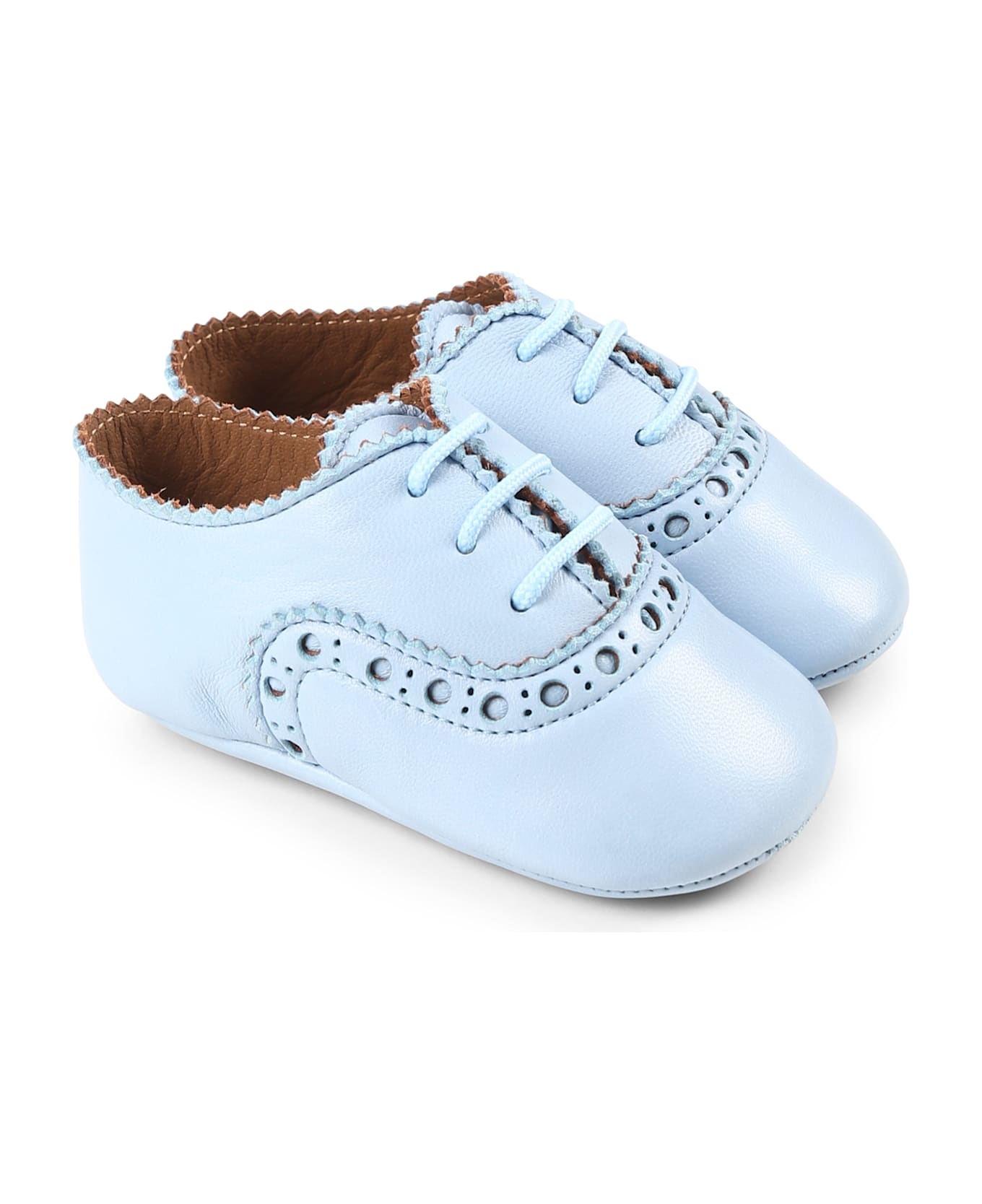 Pèpè Stringate Celesti Per Neonato - Light Blue シューズ