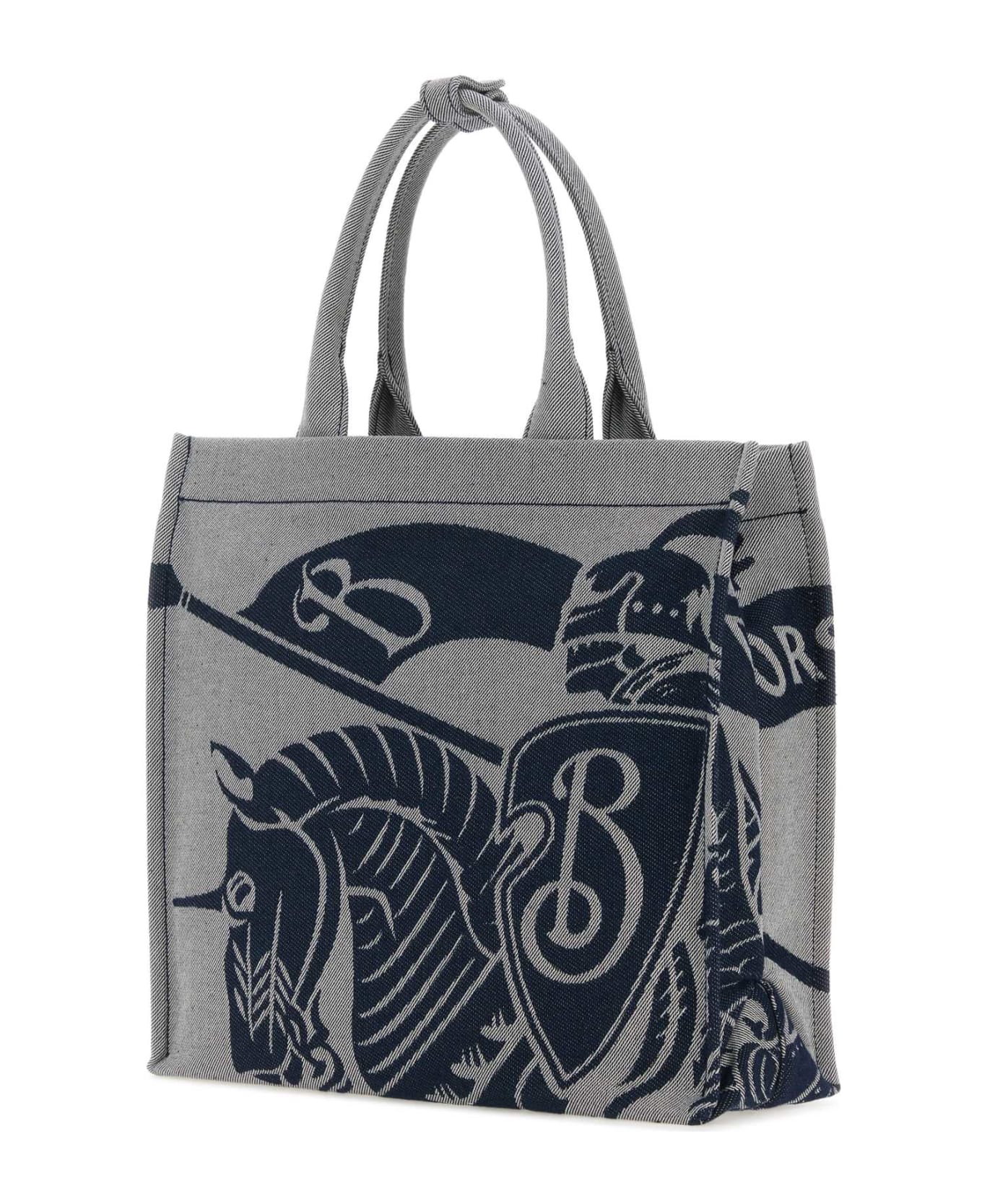Burberry Embroidered Canvas Shopping Bag - KNIGHT