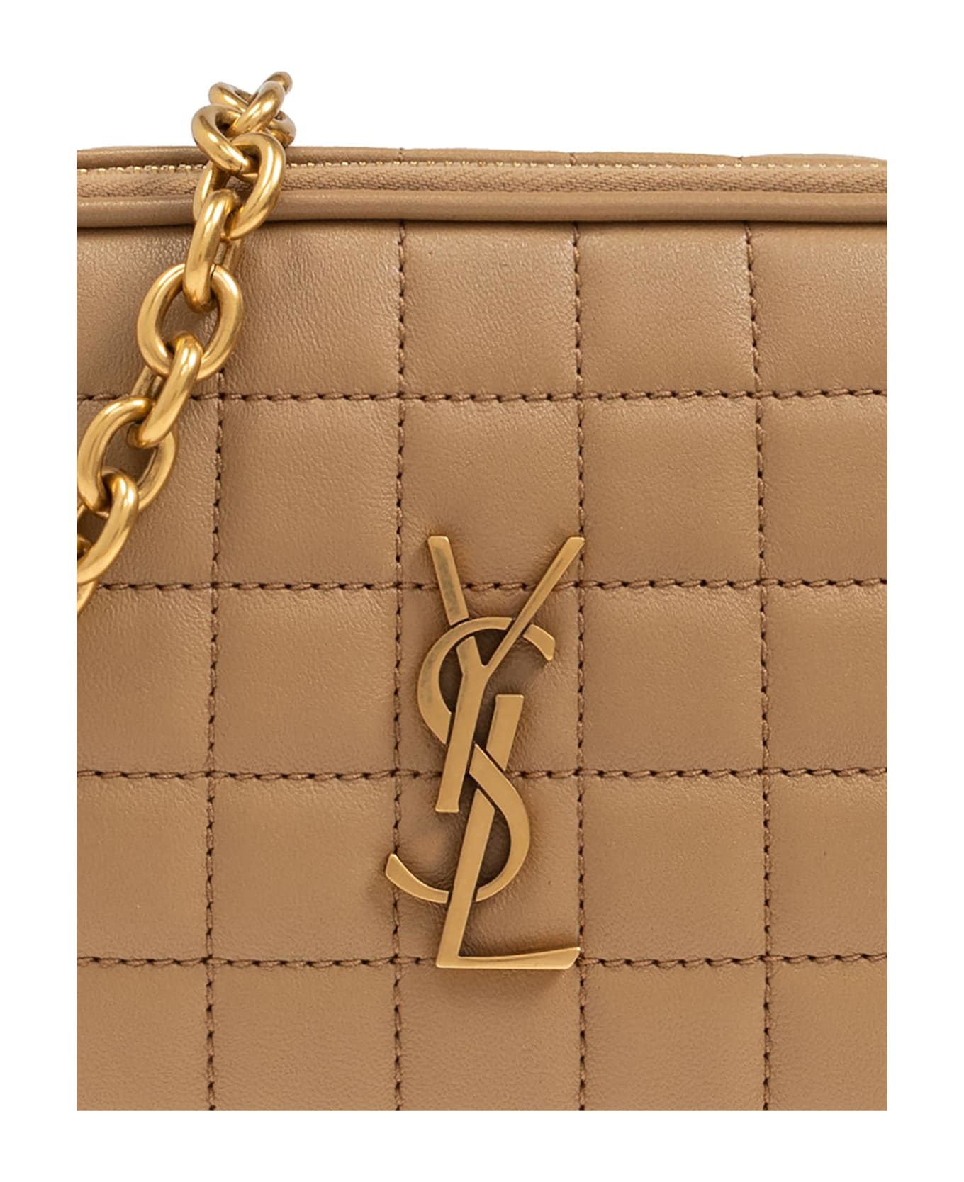 Saint Laurent Shoulder Bag Cassandre Mini - Natural Tan ショルダーバッグ