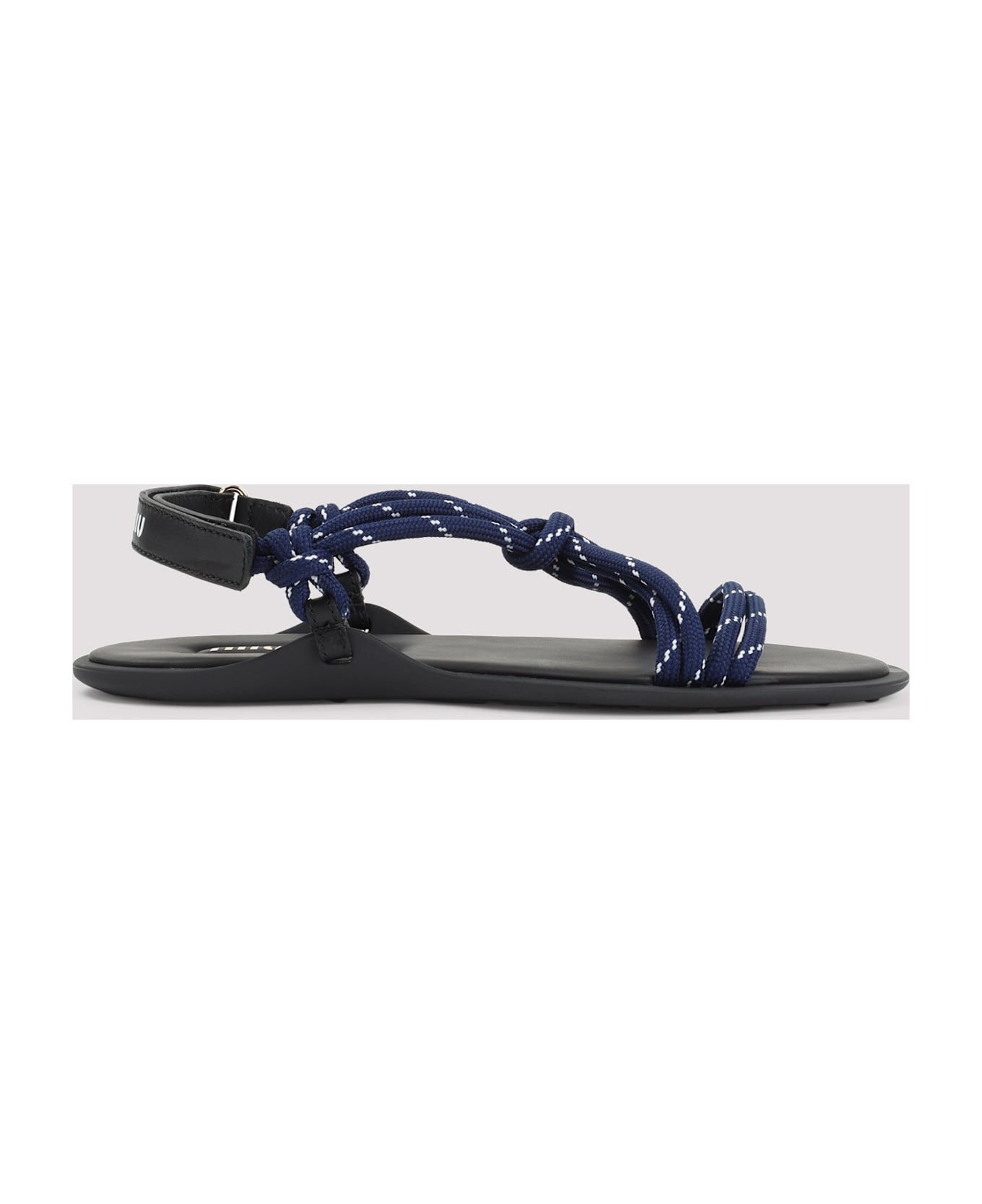 Miu Miu Blue Fabric Sandals - BALTICO