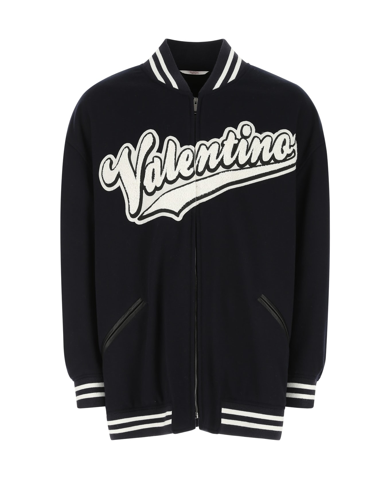 Valentino Garavani Navy Blue Wool Oversize Padded Jacket - 598 コート