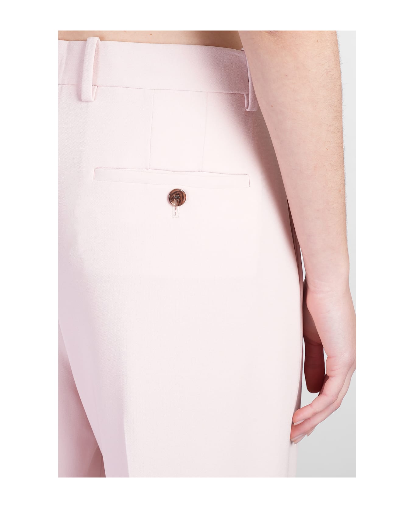 Theory Pants In Rose-pink Triacetate - rose-pink