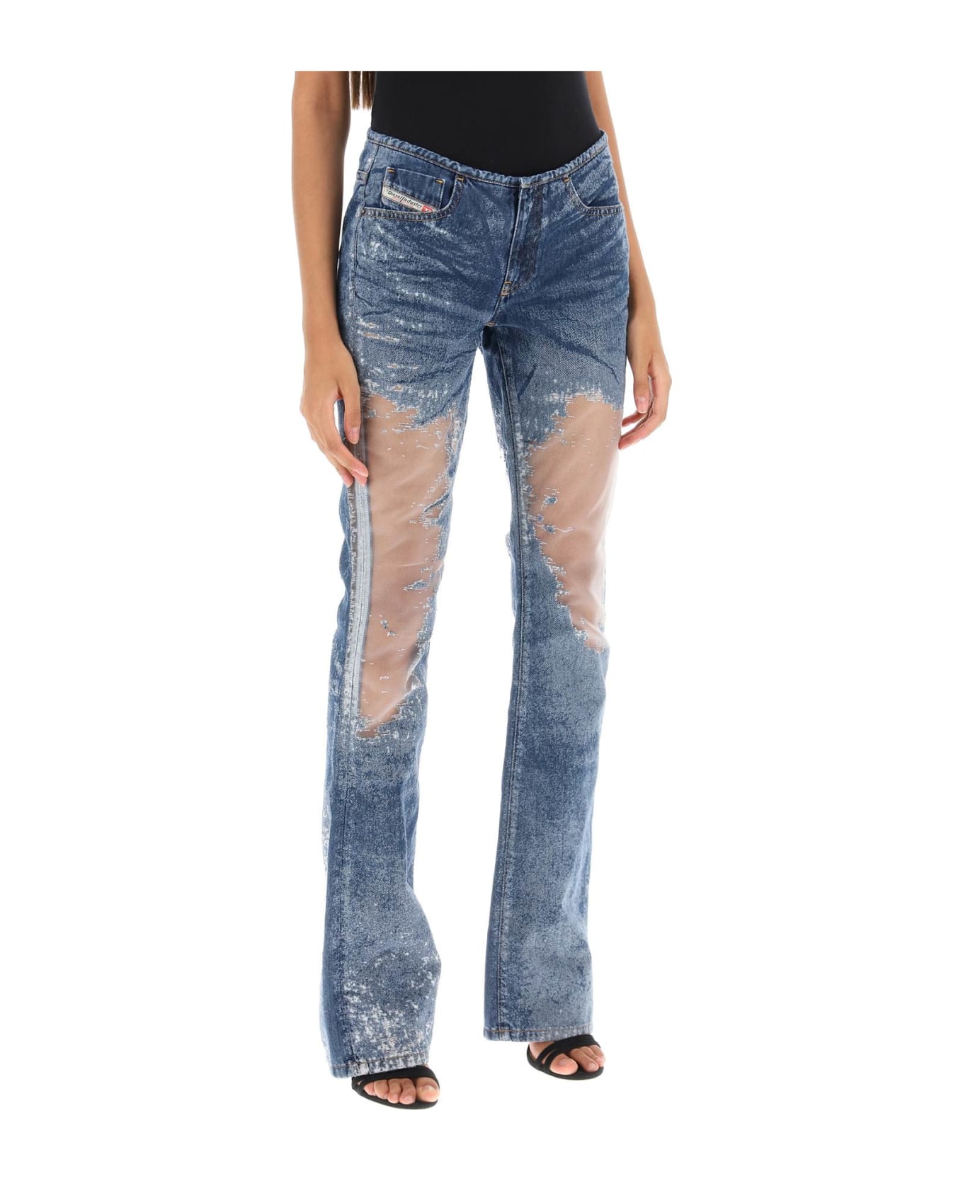 Diesel D-shark Jeans With Devoré Detailing - DENIM (Blue)