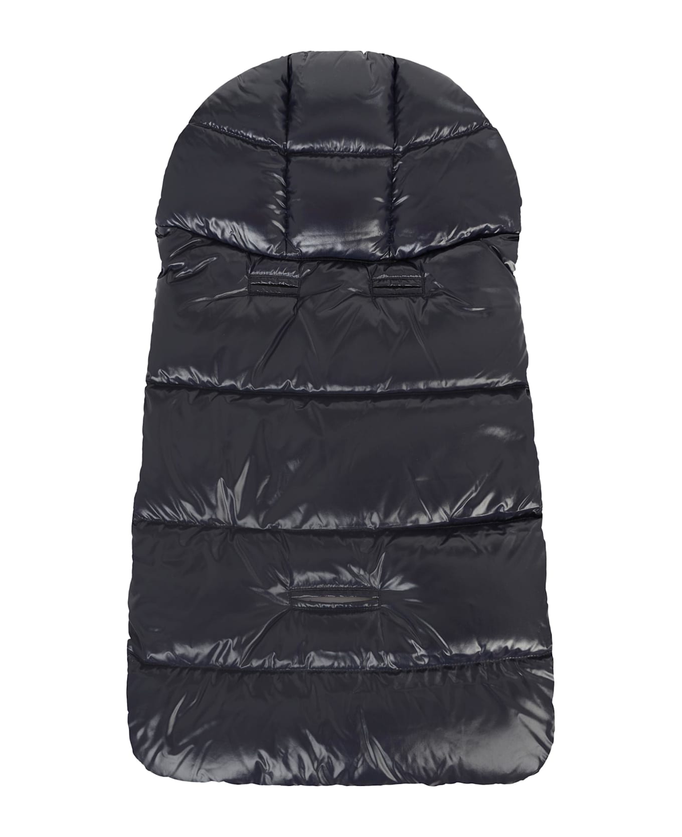 Moncler Blue Sleeping Bag For Babykids With Logo Patch - Blue