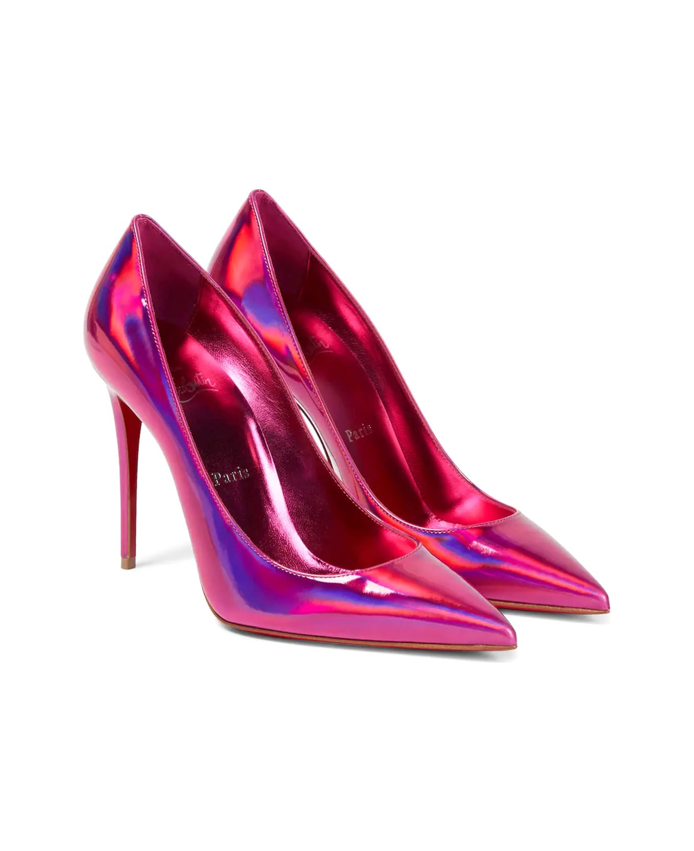 Christian Louboutin Kate Patent Psychic Leather Pumps - FUXIA