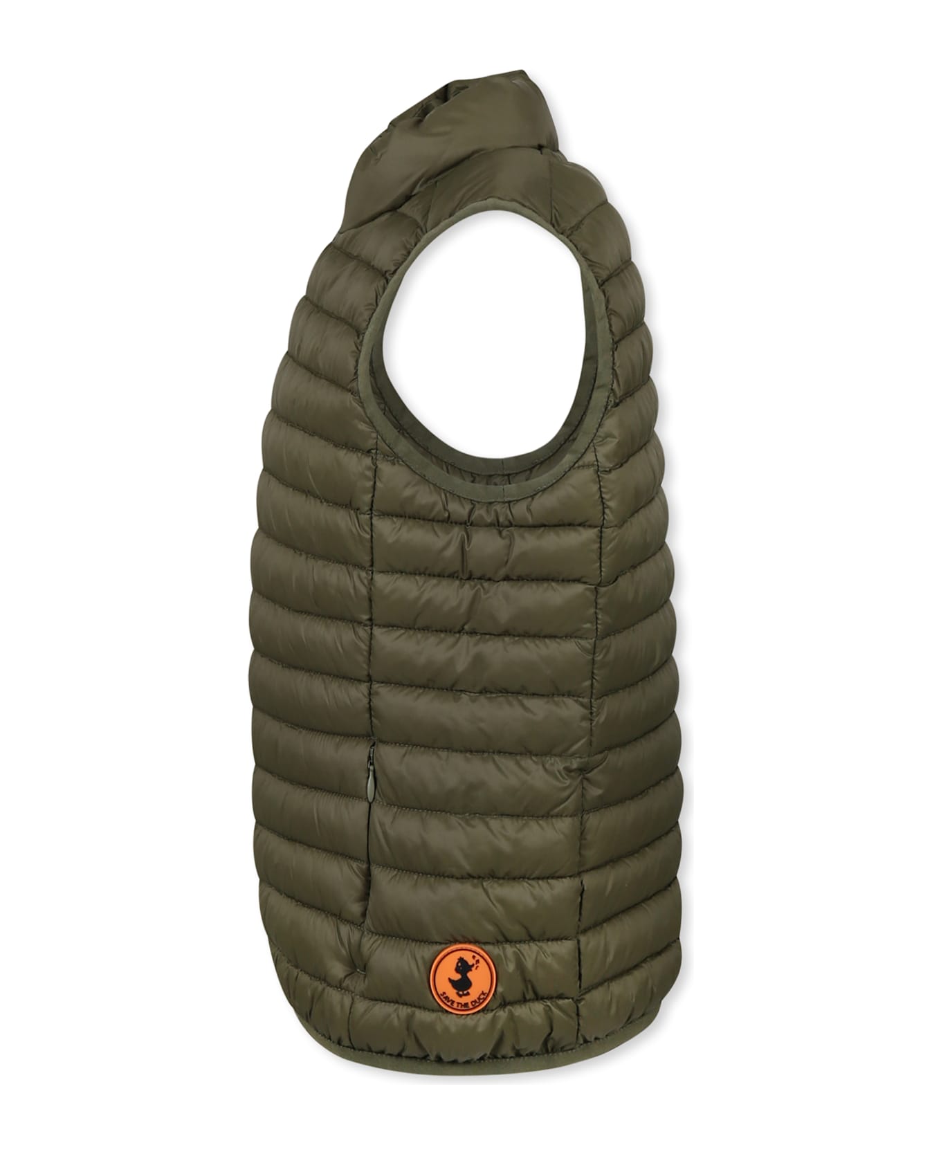 Save the Duck Green Dolin Vest For Boy With Logo - Green