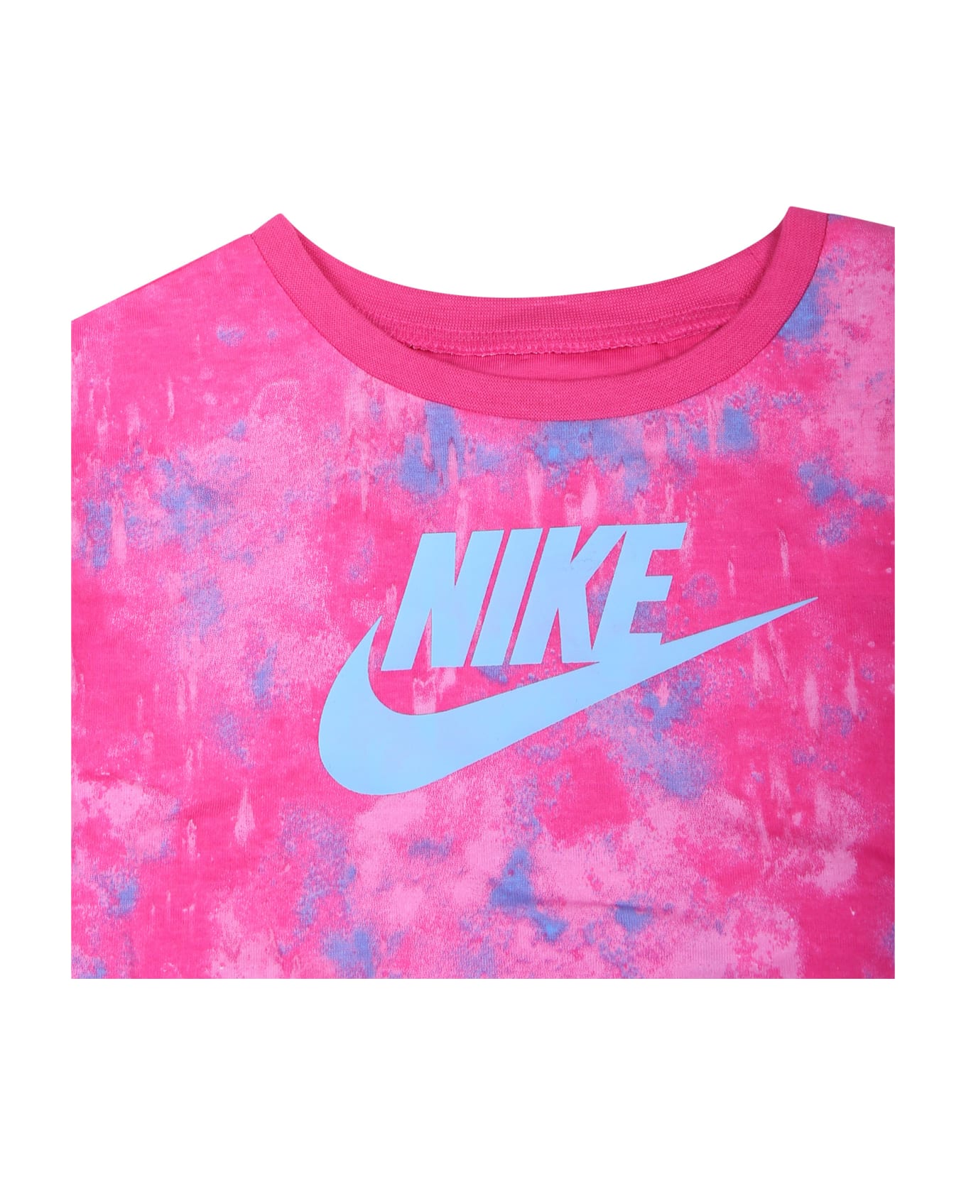 Nike Fuchsia T-shirt For Baby Girl With Logo - Multicolor