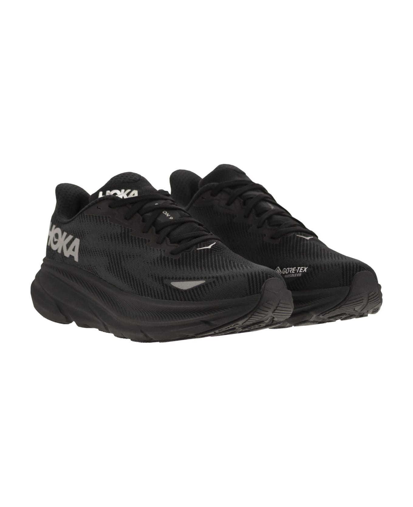 Hoka Clifton 9 - Breathable Sports Shoe - Black