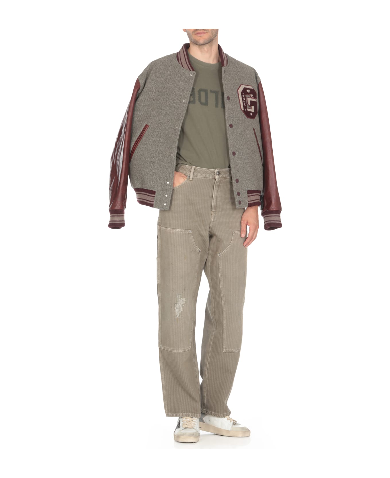 Golden Goose Wool Bomber Jacket - Grey