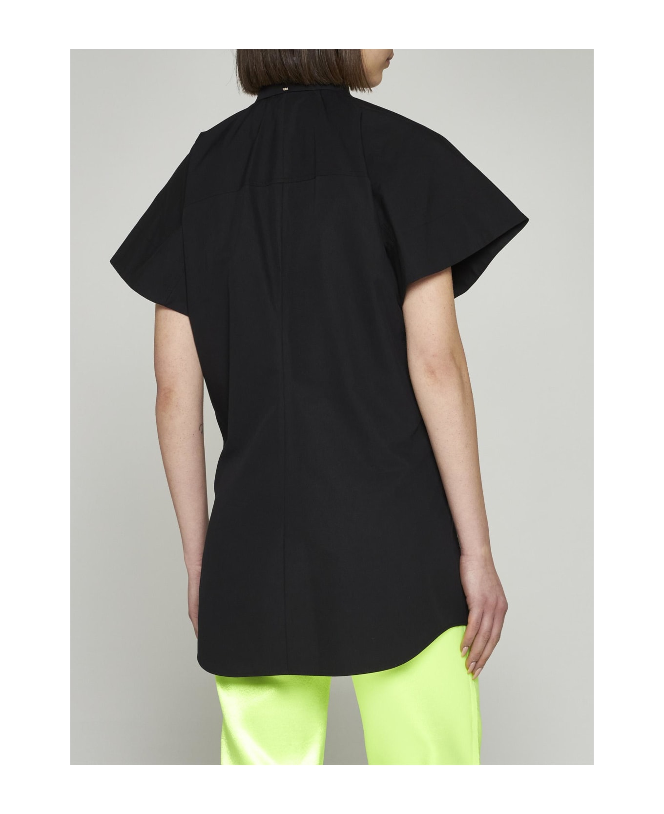 SportMax Piova Cotton-blend Long Shirt - NERO