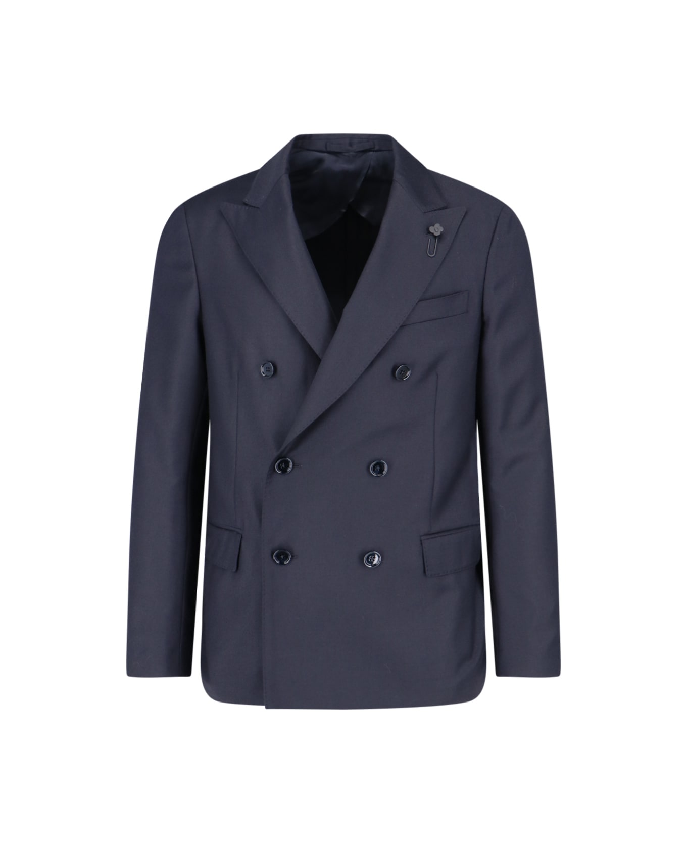 Lardini Double-breasted Suit - Black  