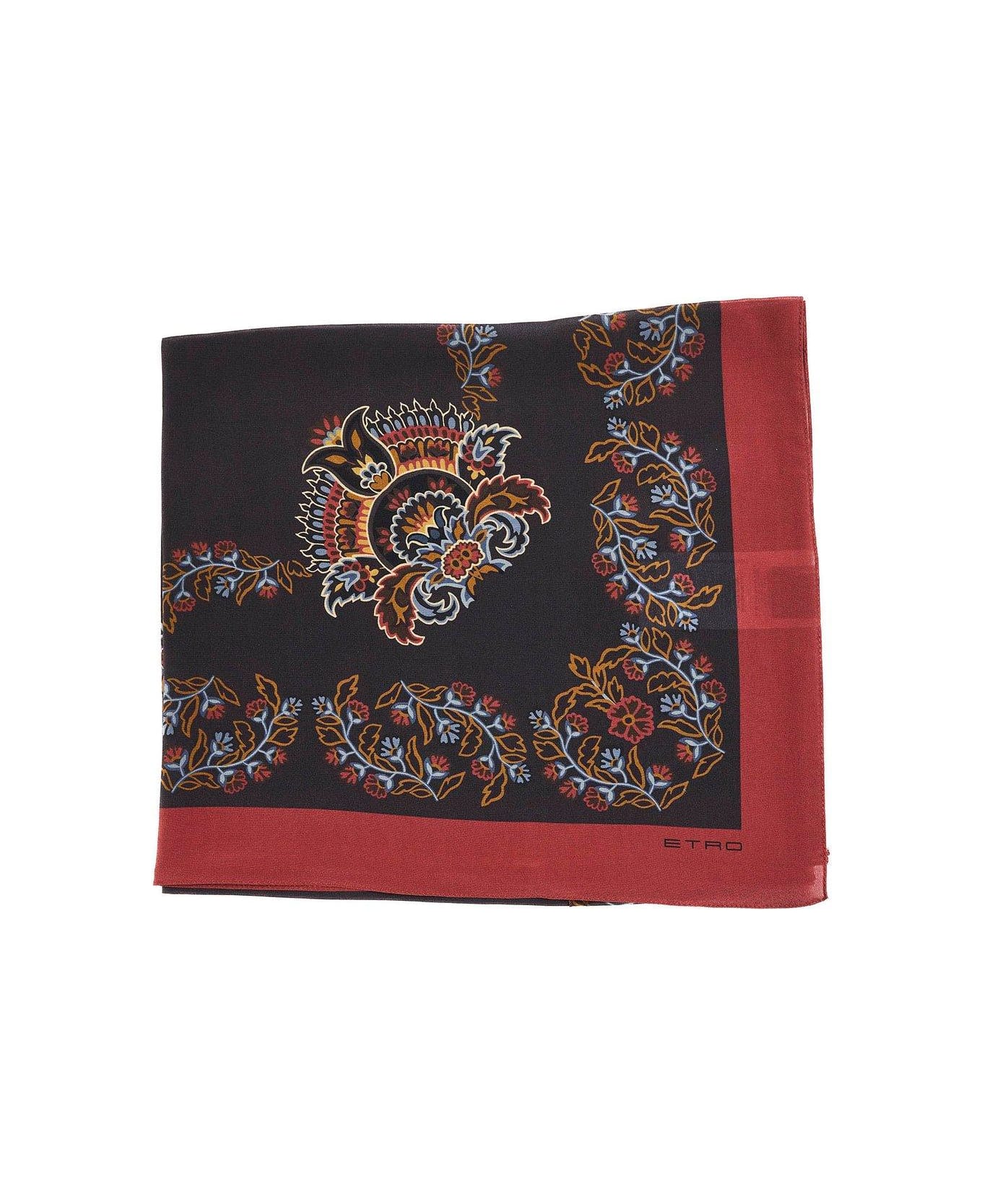 Etro Paisley-print Scarfs - Stampa f.do nero