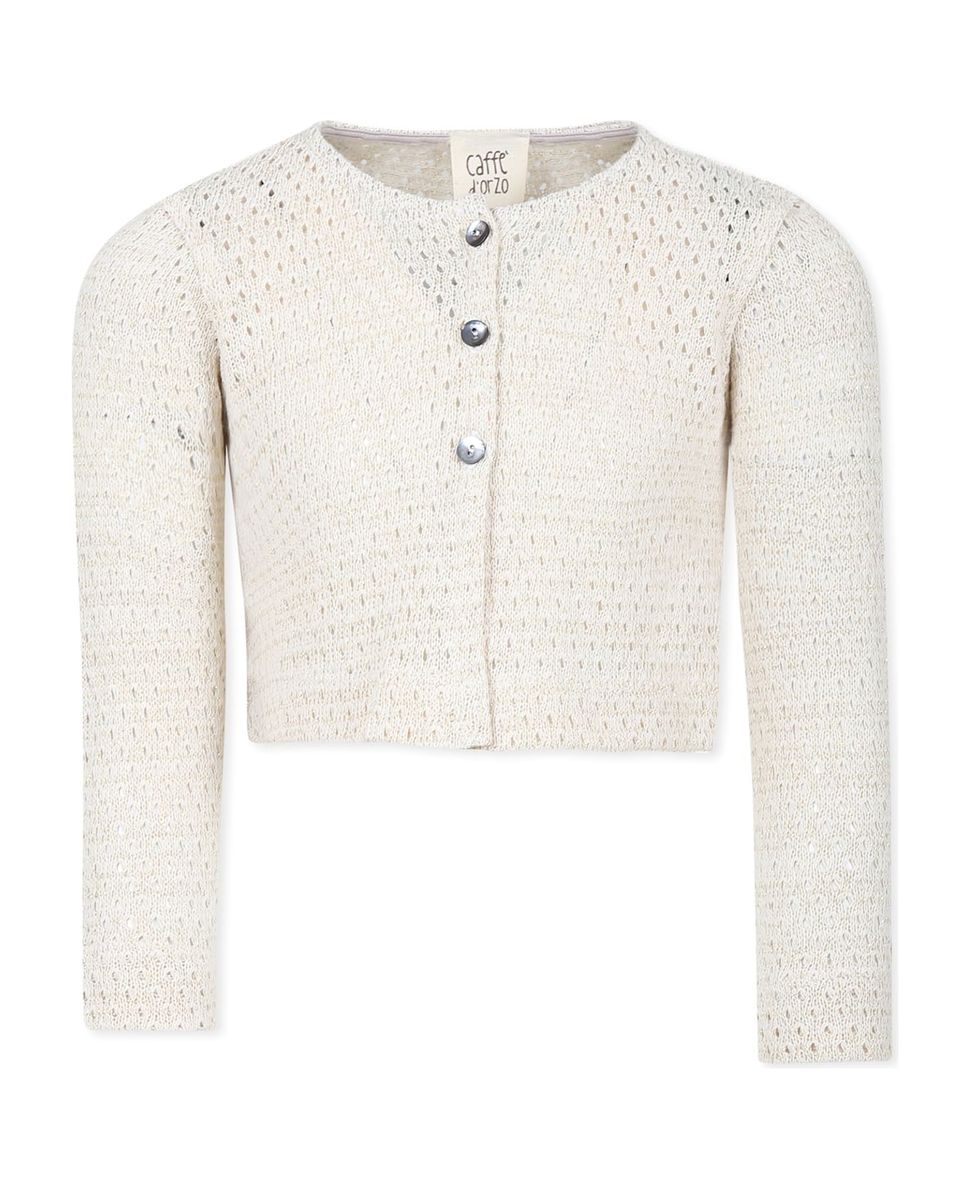 Caffe
 d
Orzo Ivory Cardigan For Girl - Ivory