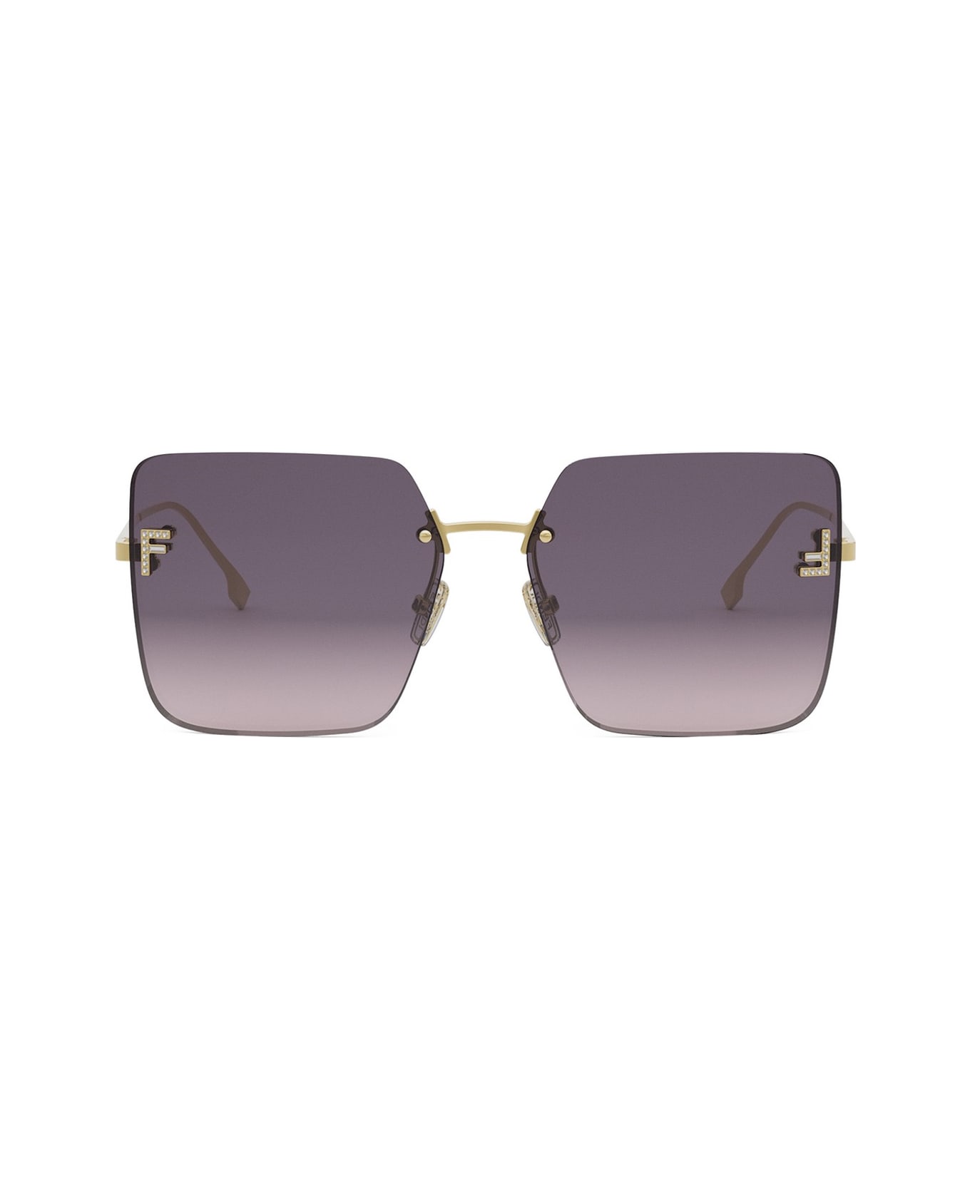 Fendi Eyewear Fendi Fe4082us Fendi First Crystal 30y Gold Sunglasses - Oro