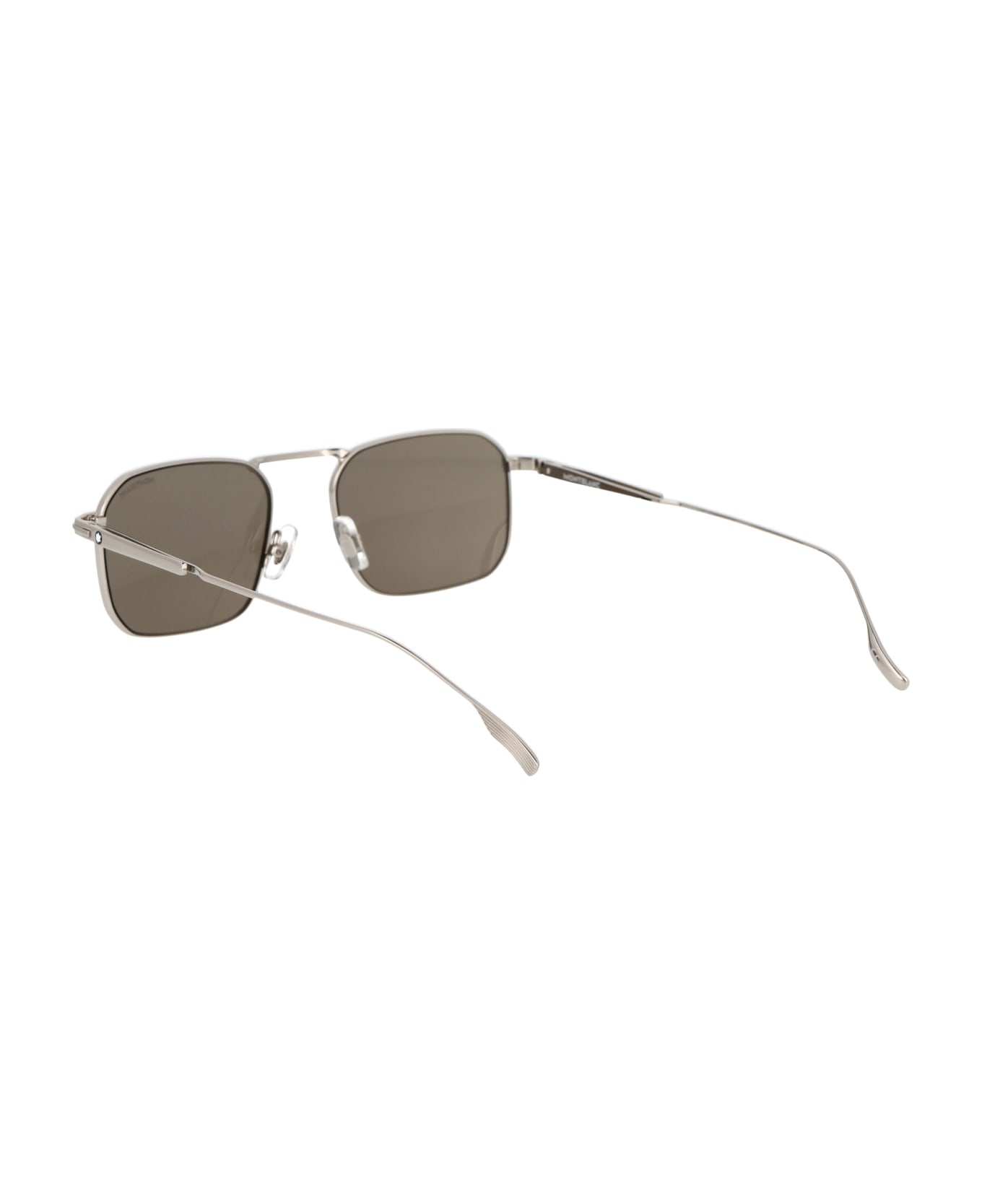 Montblanc Mb0218s Sunglasses - 003 SILVER SILVER BROWN サングラス