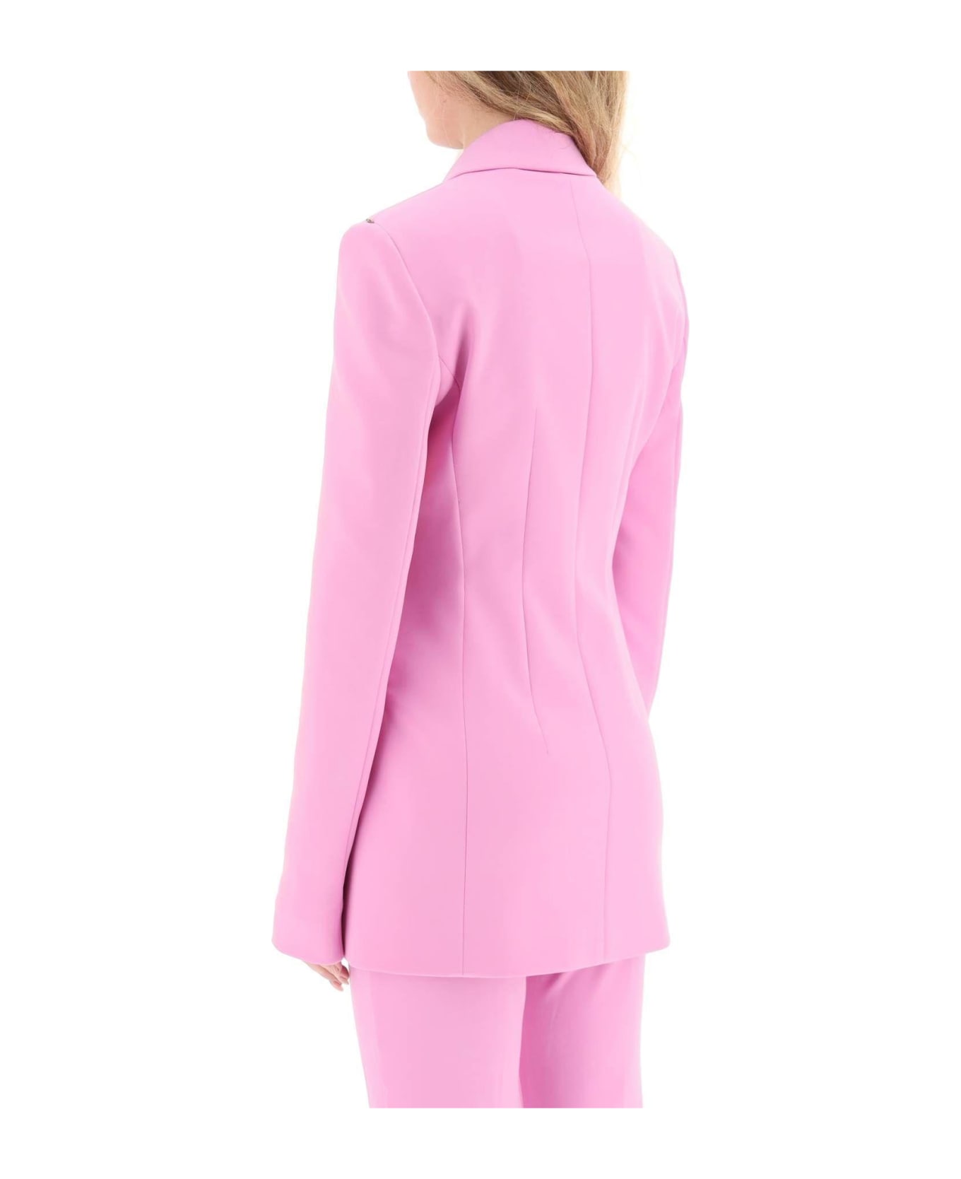 SportMax Stretch Jersey Double-breasted Blazer - Rosa Baby