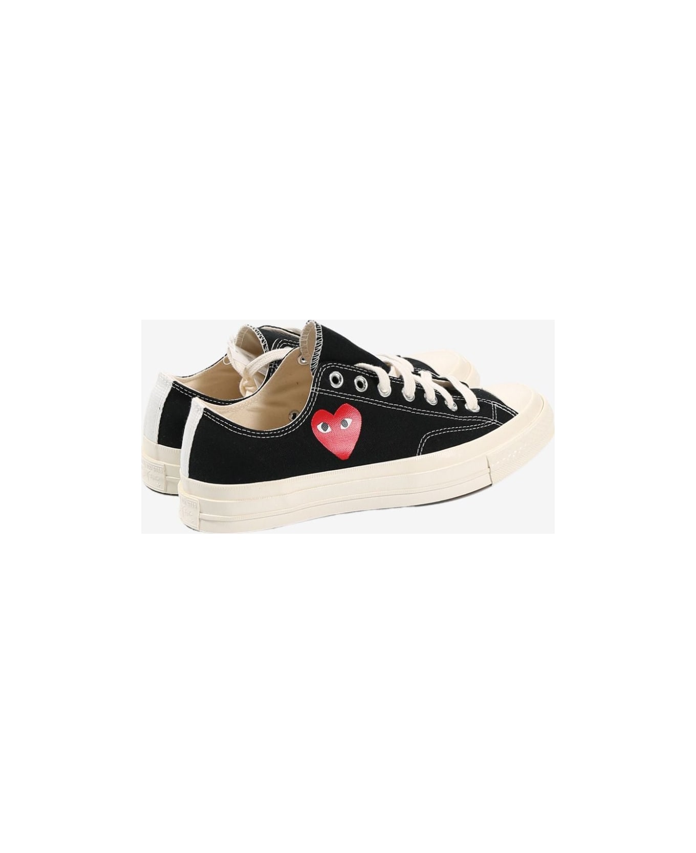 Comme des Garçons Chuck Taylor Red Heart Sneakers - Black