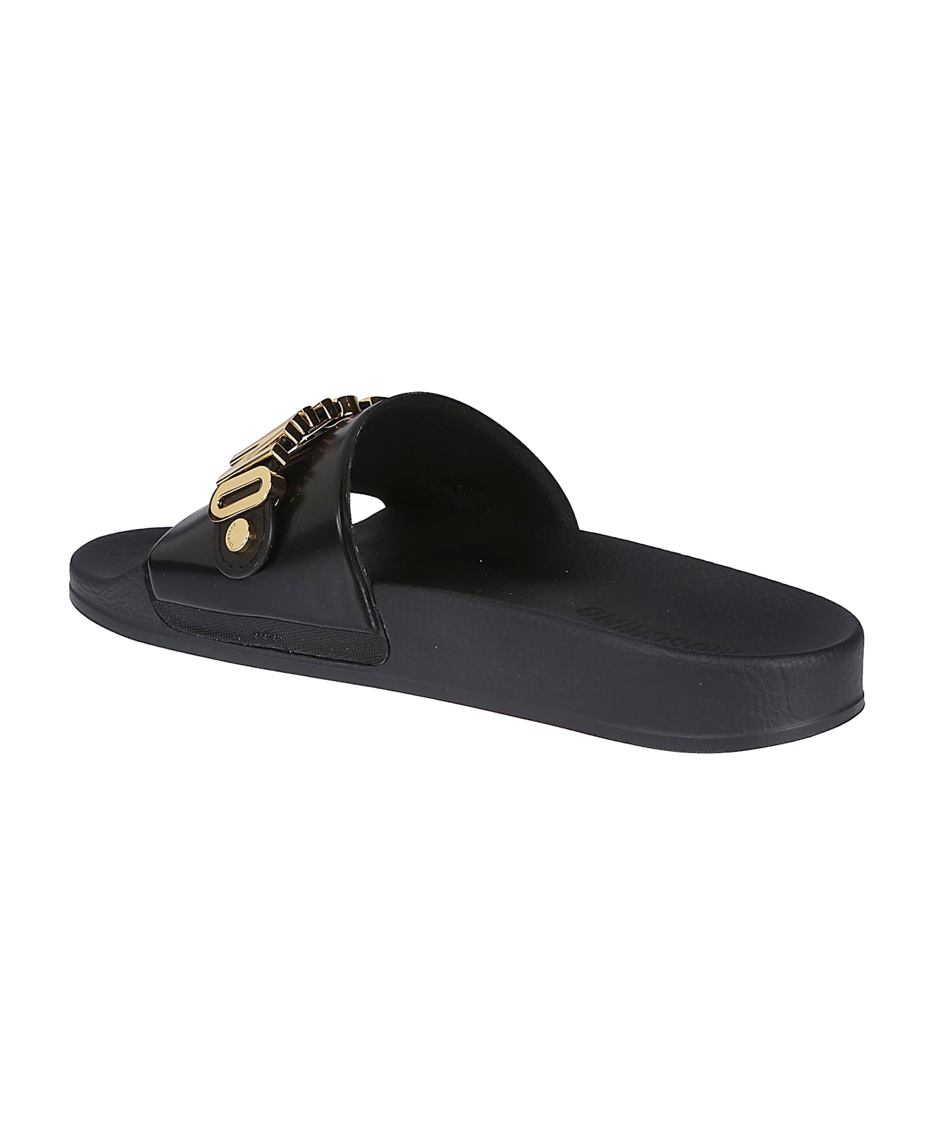 Moschino Sabotu Pool25 Sliders - Nero/oro