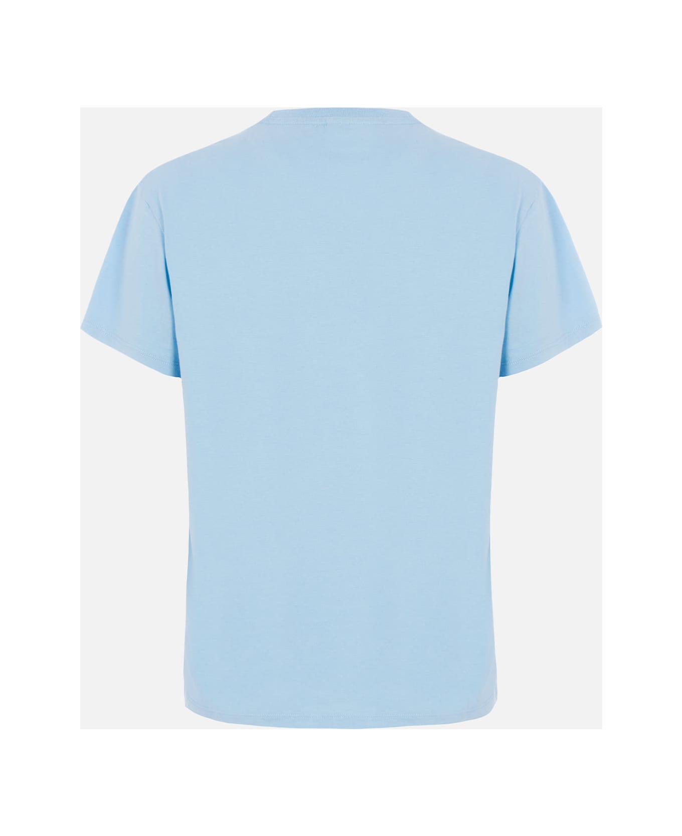 MC2 Saint Barth Woman Light Blue Cotton Jersey Crewneck T-shirt Emilie - SKY