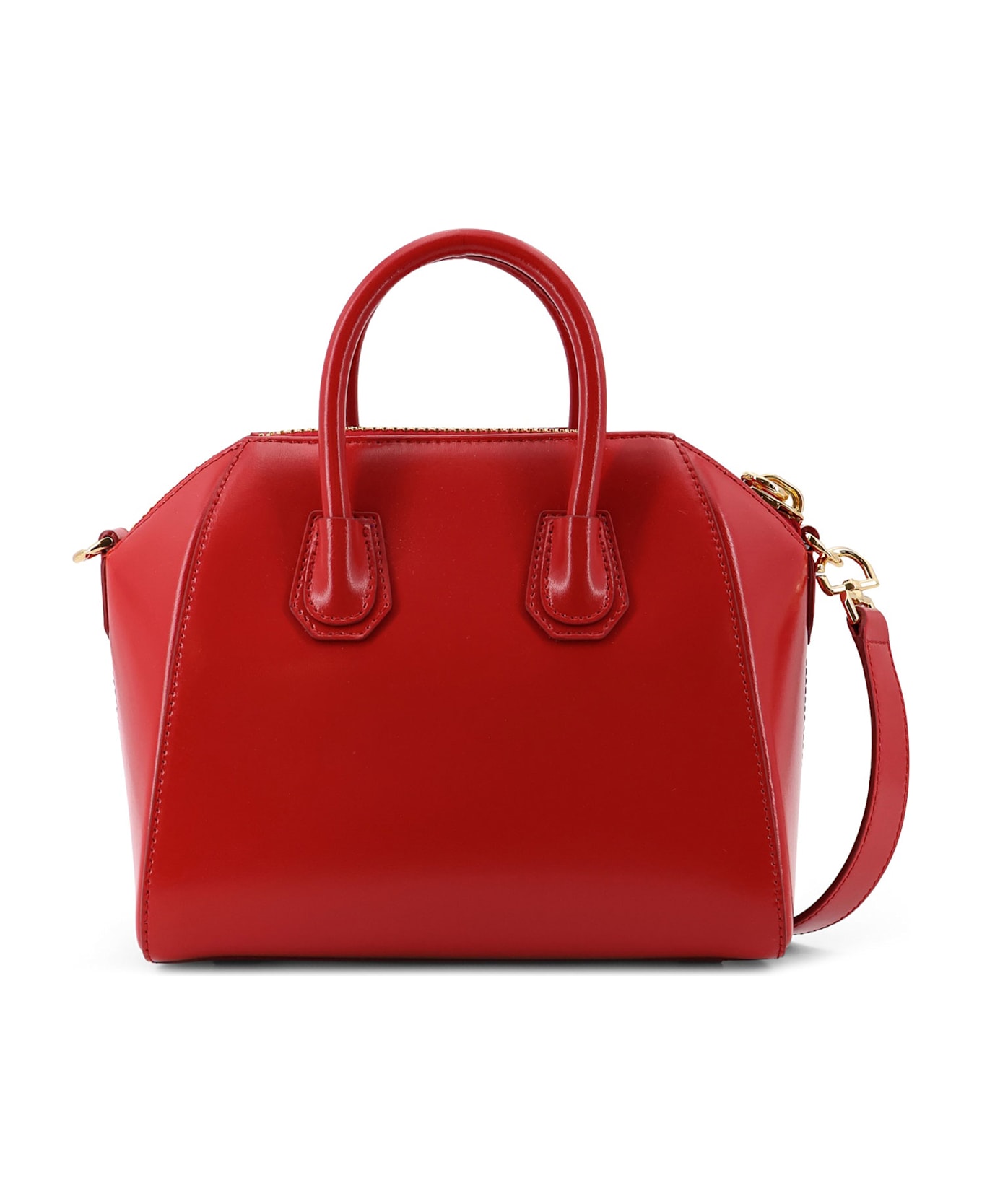 Givenchy Antigona Mini Leather Shoulder Bag - VERMILLON