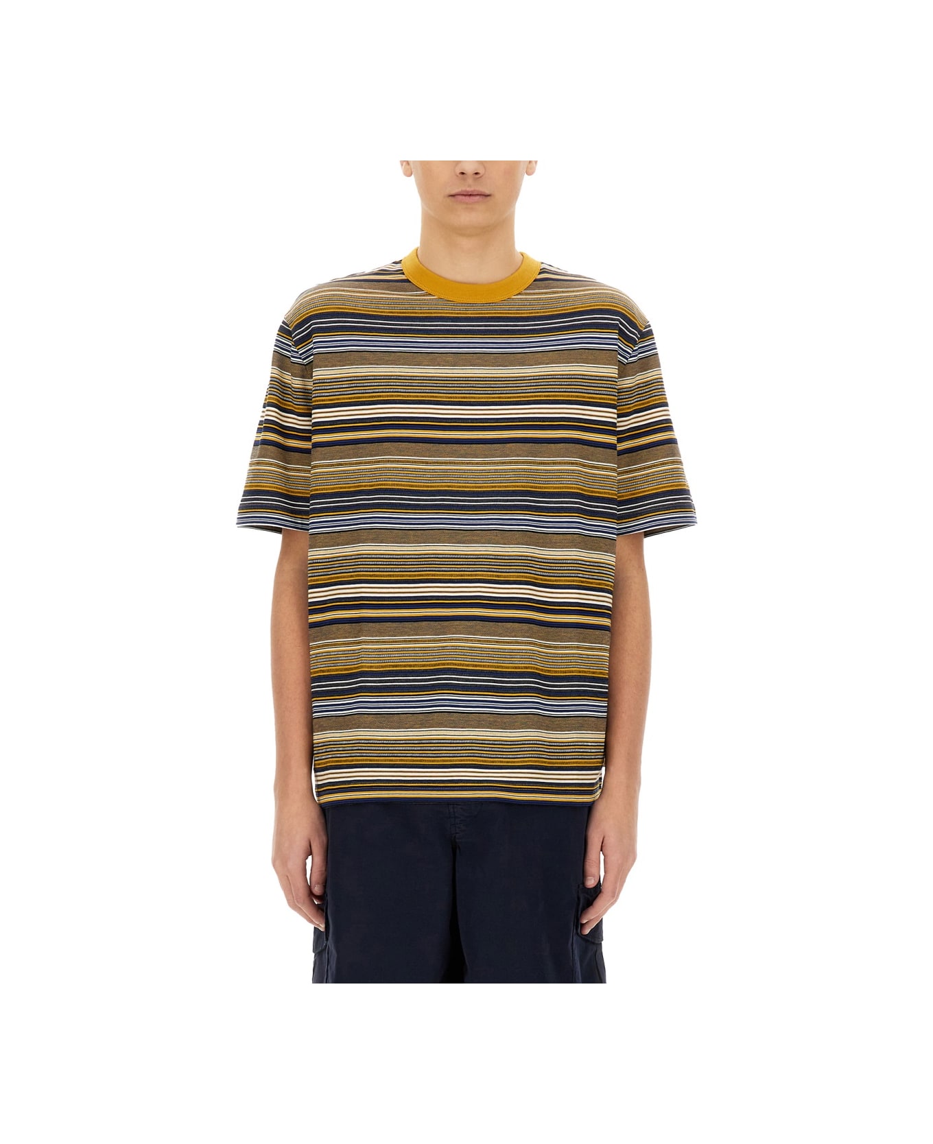 PS by Paul Smith Striped T-shirt - BROWN